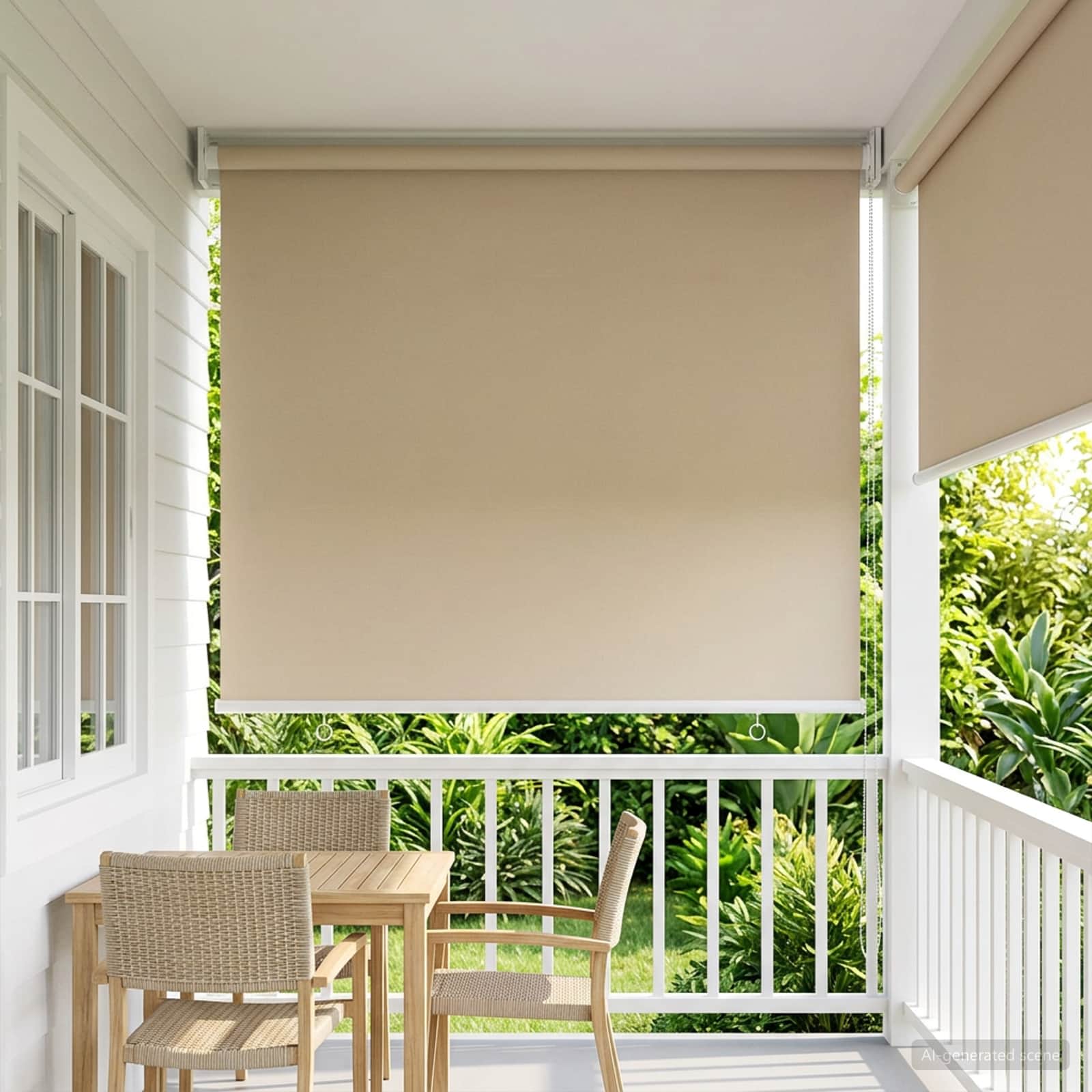 Väljas ruloopimedus UV kaitse Beež 100 x 230 cm (L x K)