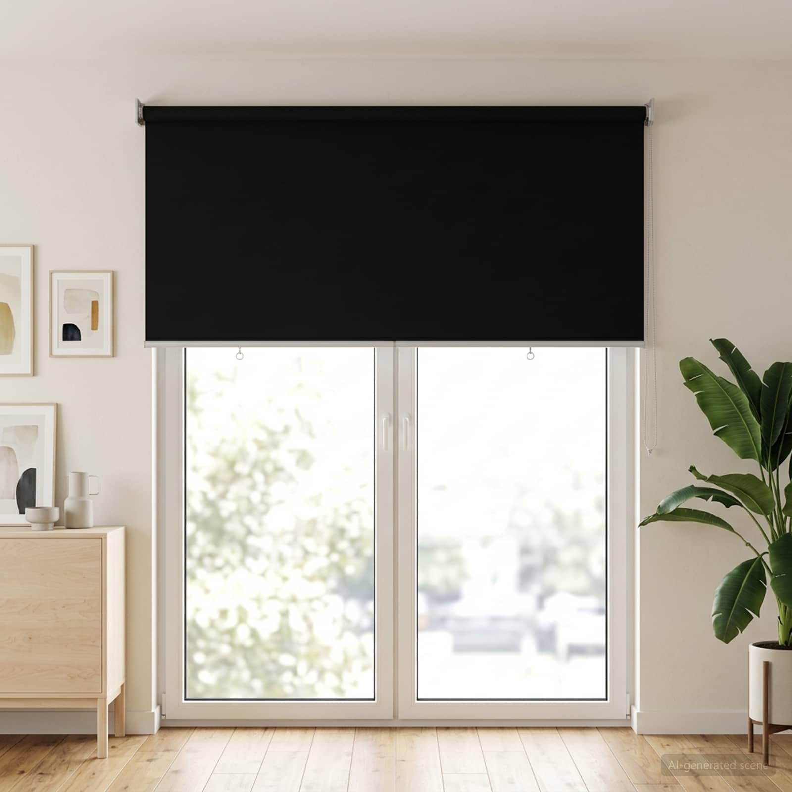 Väljas ruloopimedus UV kaitse Must 100 x 230 cm (L x K)