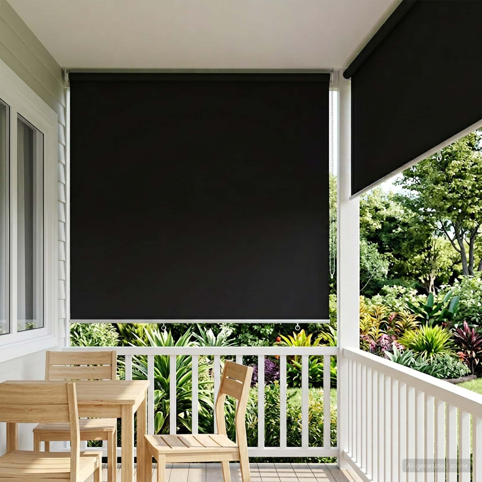 Väljas ruloopimedus UV kaitse Must 100 x 230 cm (L x K)