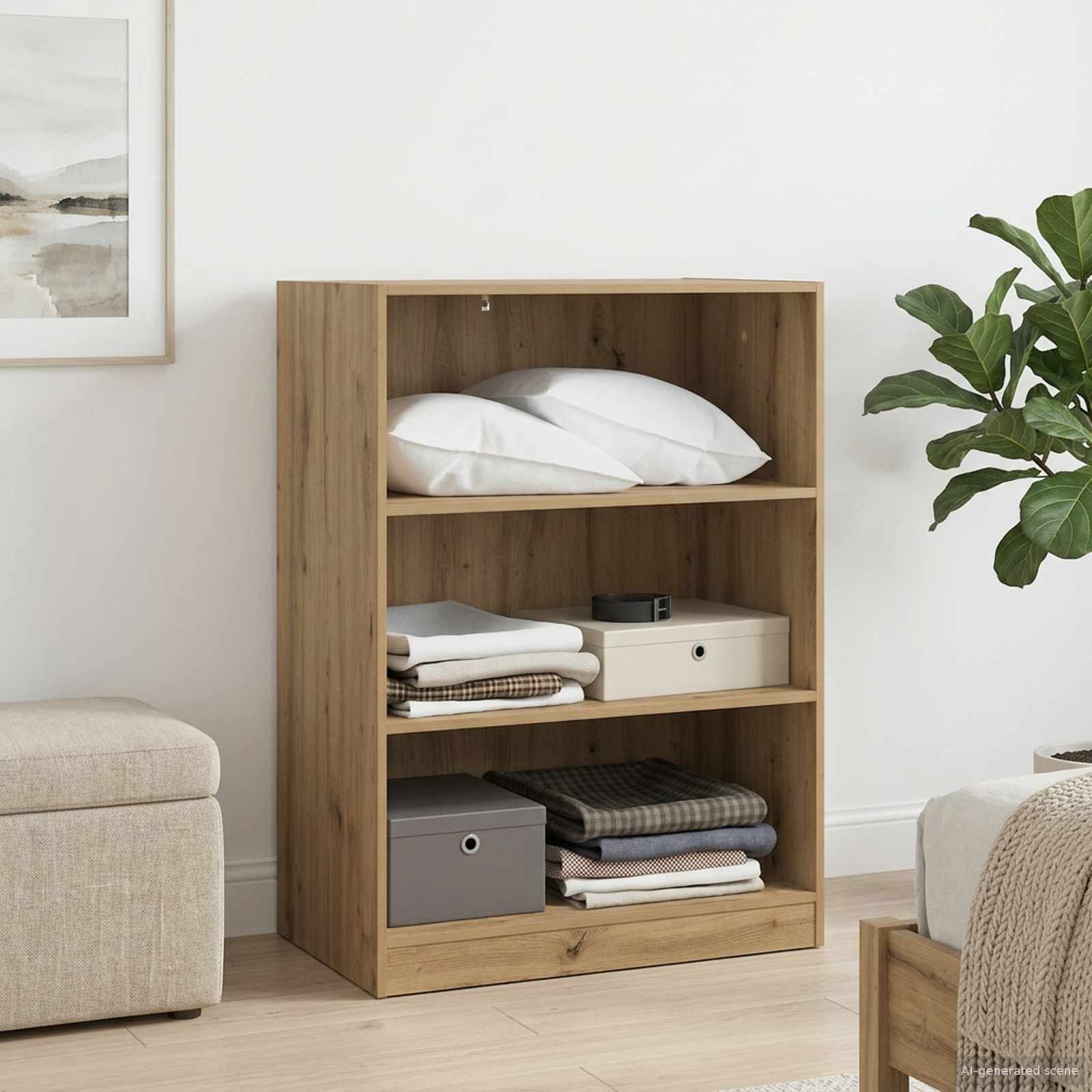Garderoobikapp Artisan tamm 77 x 48 x 102 cm Tehispuit