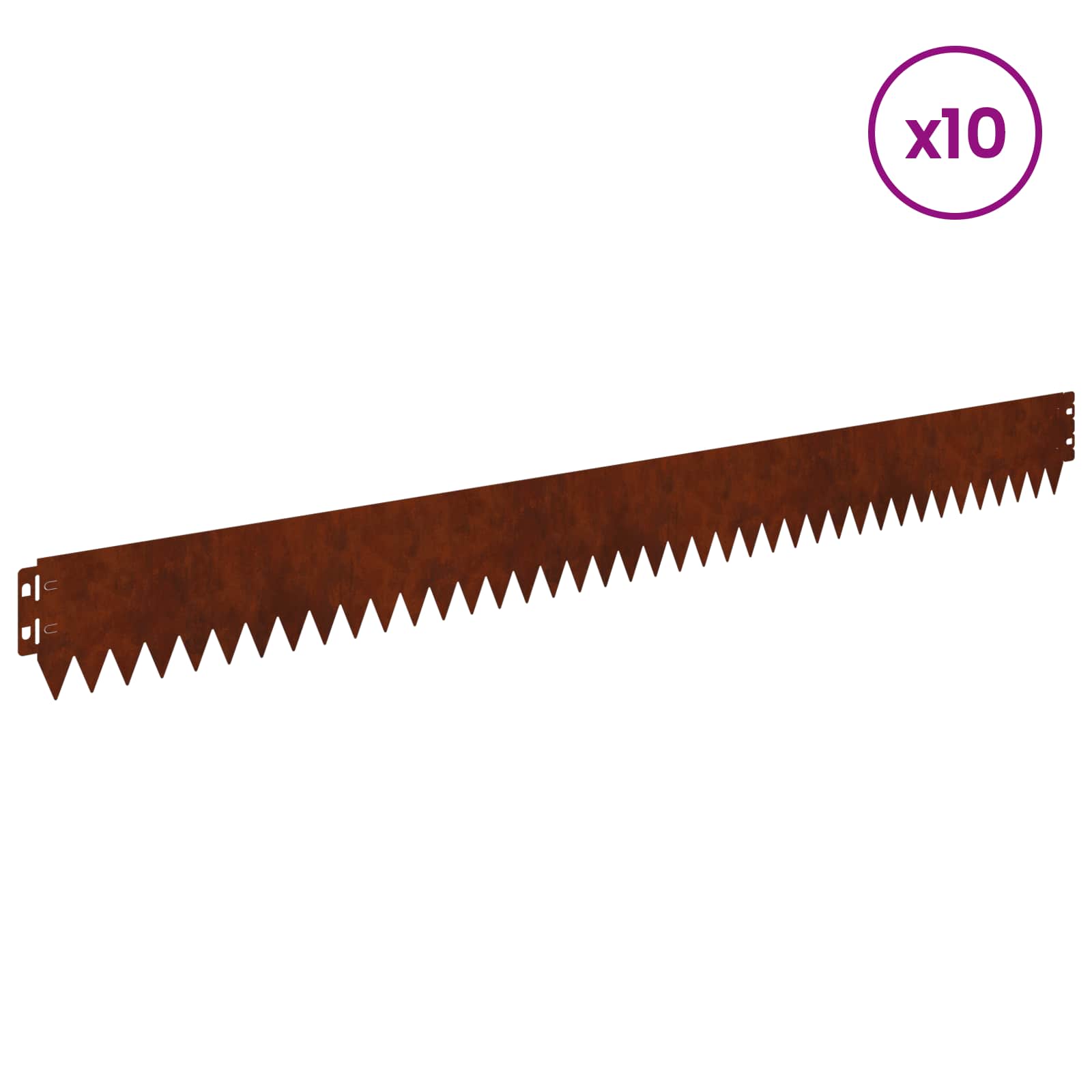 Murupiire tagasipööratud ülaservaga 10 tk 103x10cm Teras Rooste