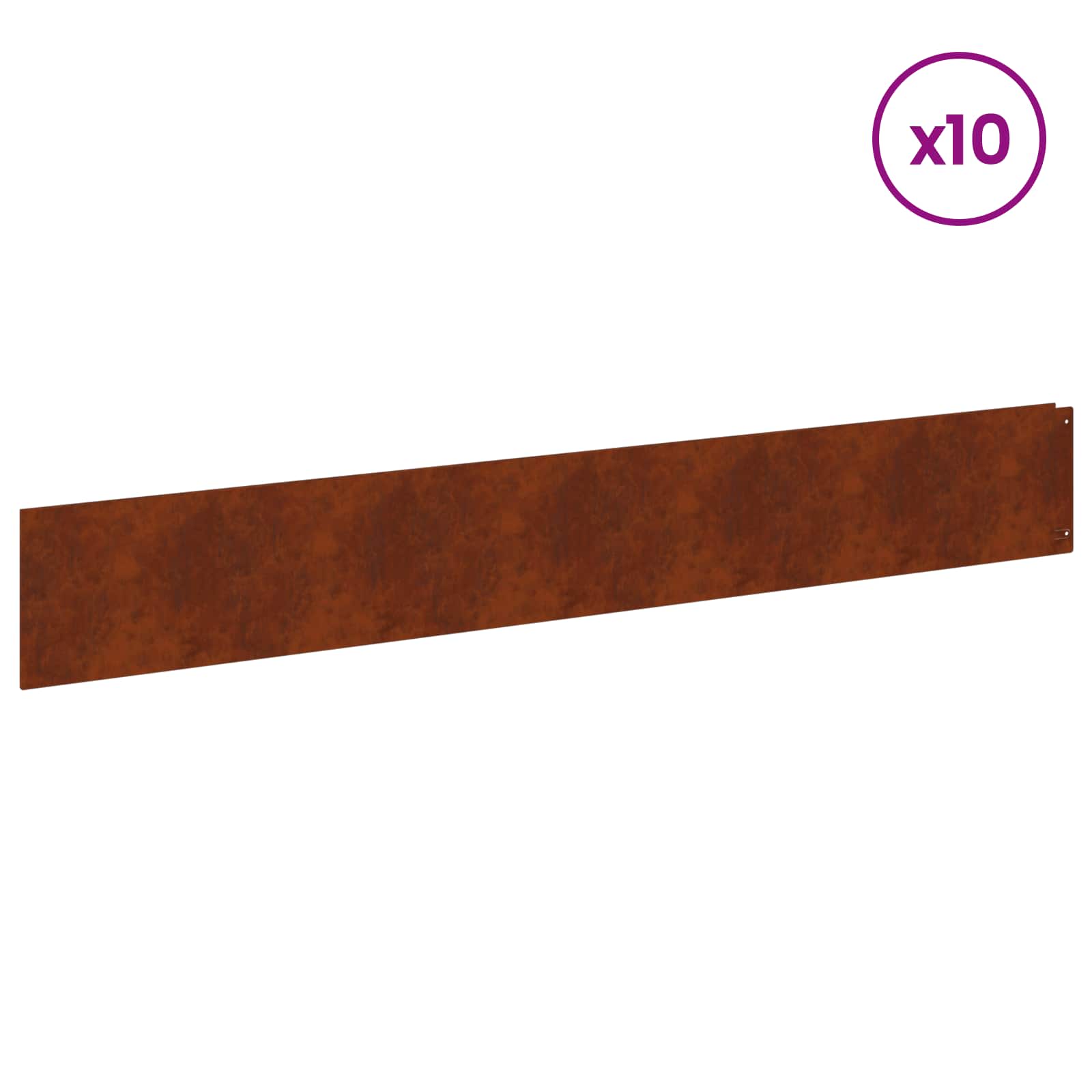 Muruääris ülaserva voldiga 10 tk 100x15cm Teras Rooste