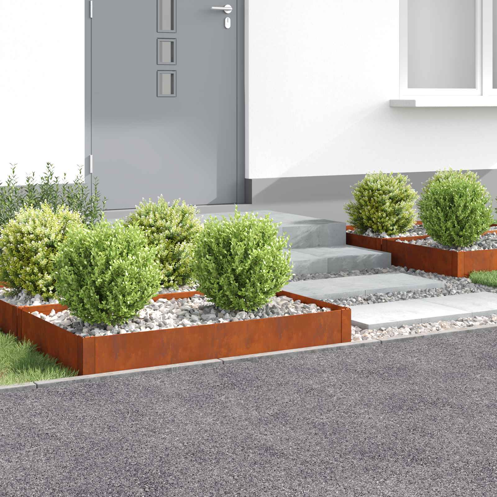 Murupiire 4 tk 100 x 60 x 20 cm Teras Rooste
