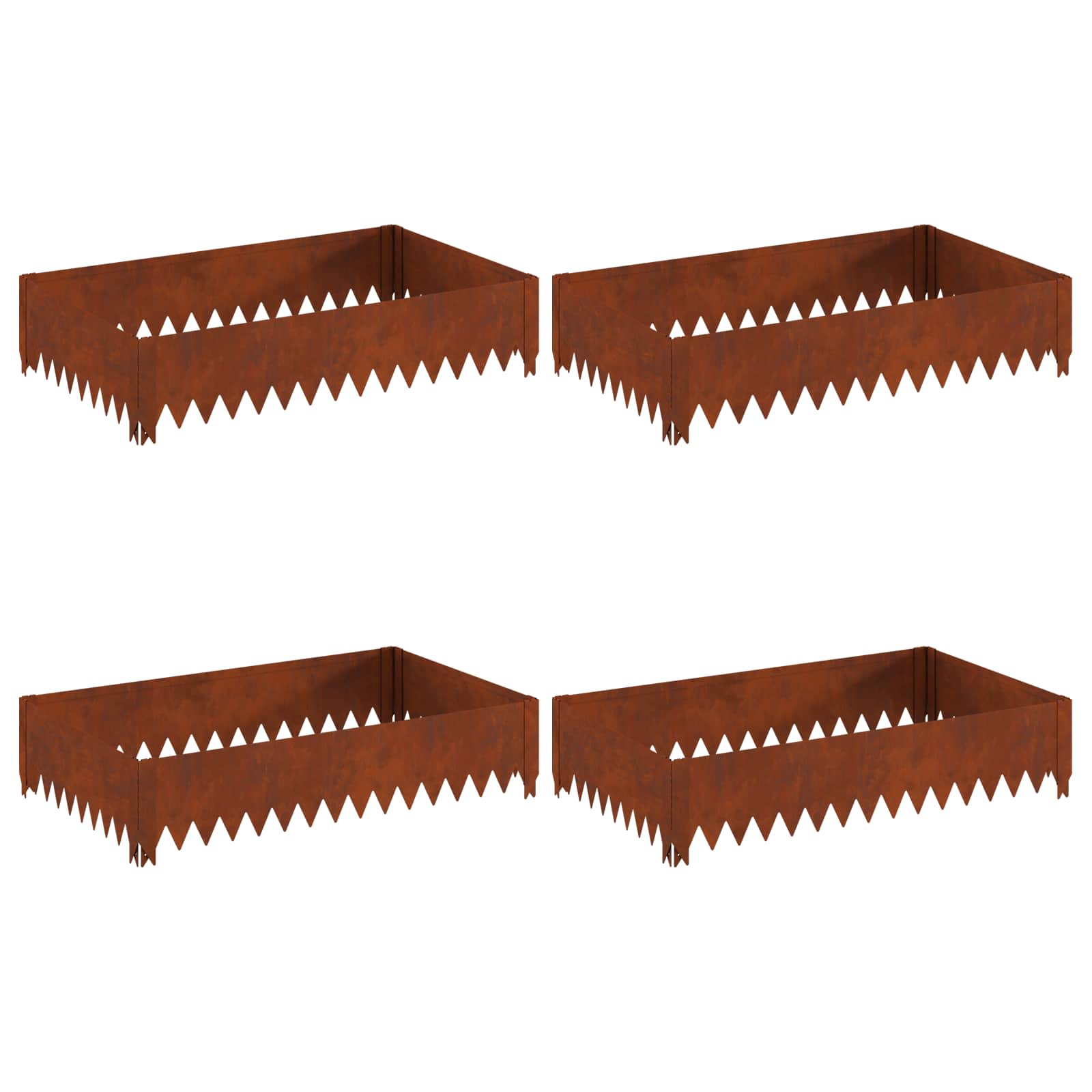 Murupiire 4 tk 100 x 60 x 20 cm Teras Rooste