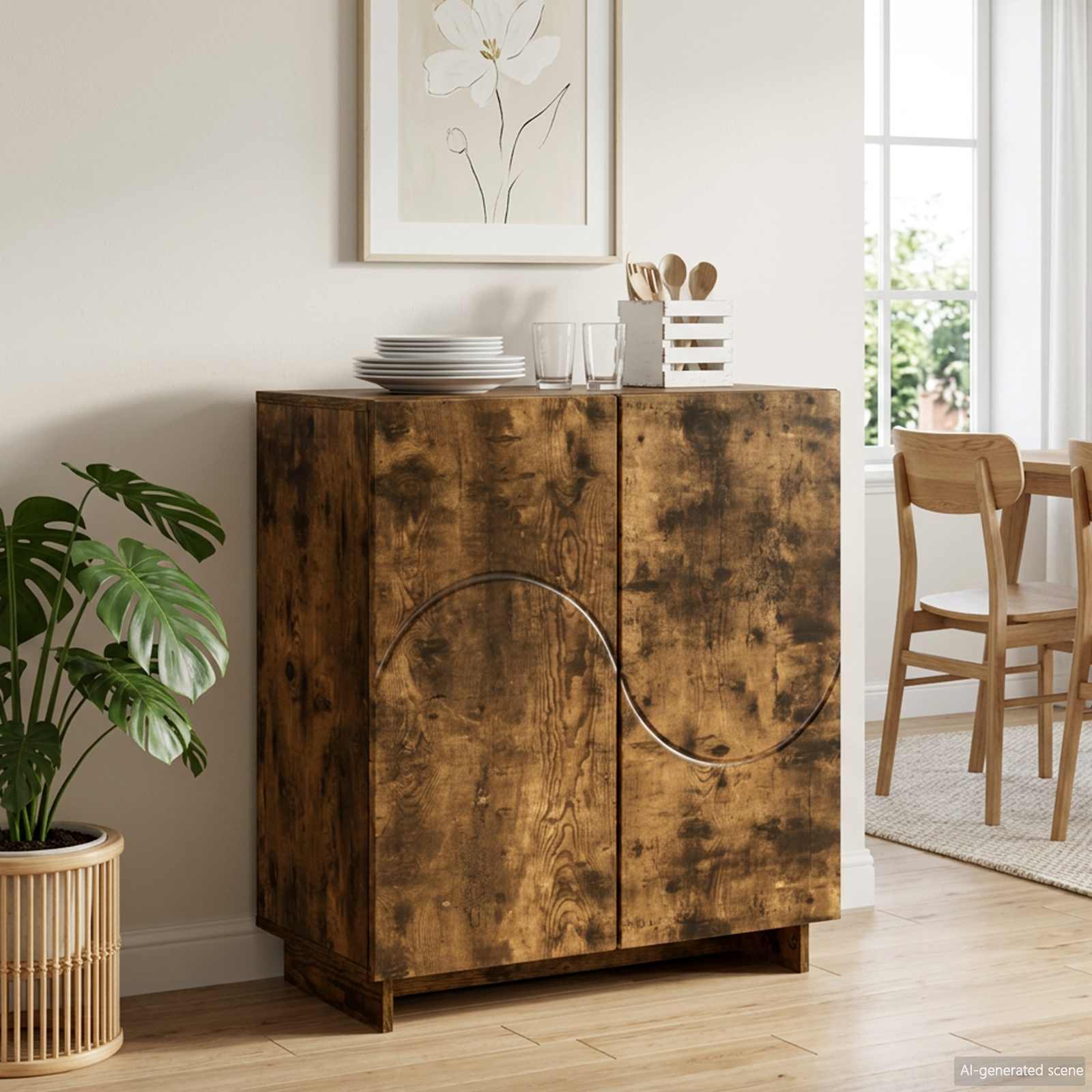 Kummut Suitsutatud tamm 67 x 34,5 x 75 cm Töödeldud puit