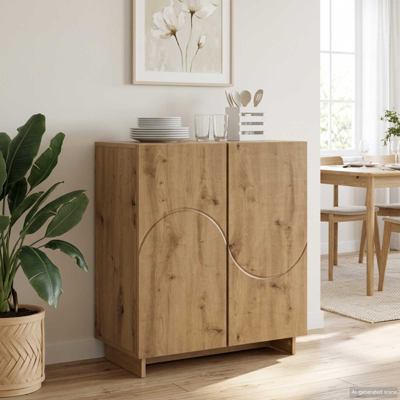 Kummut Artisan tamm 67 x 34,5 x 75 cm Töödeldud puit