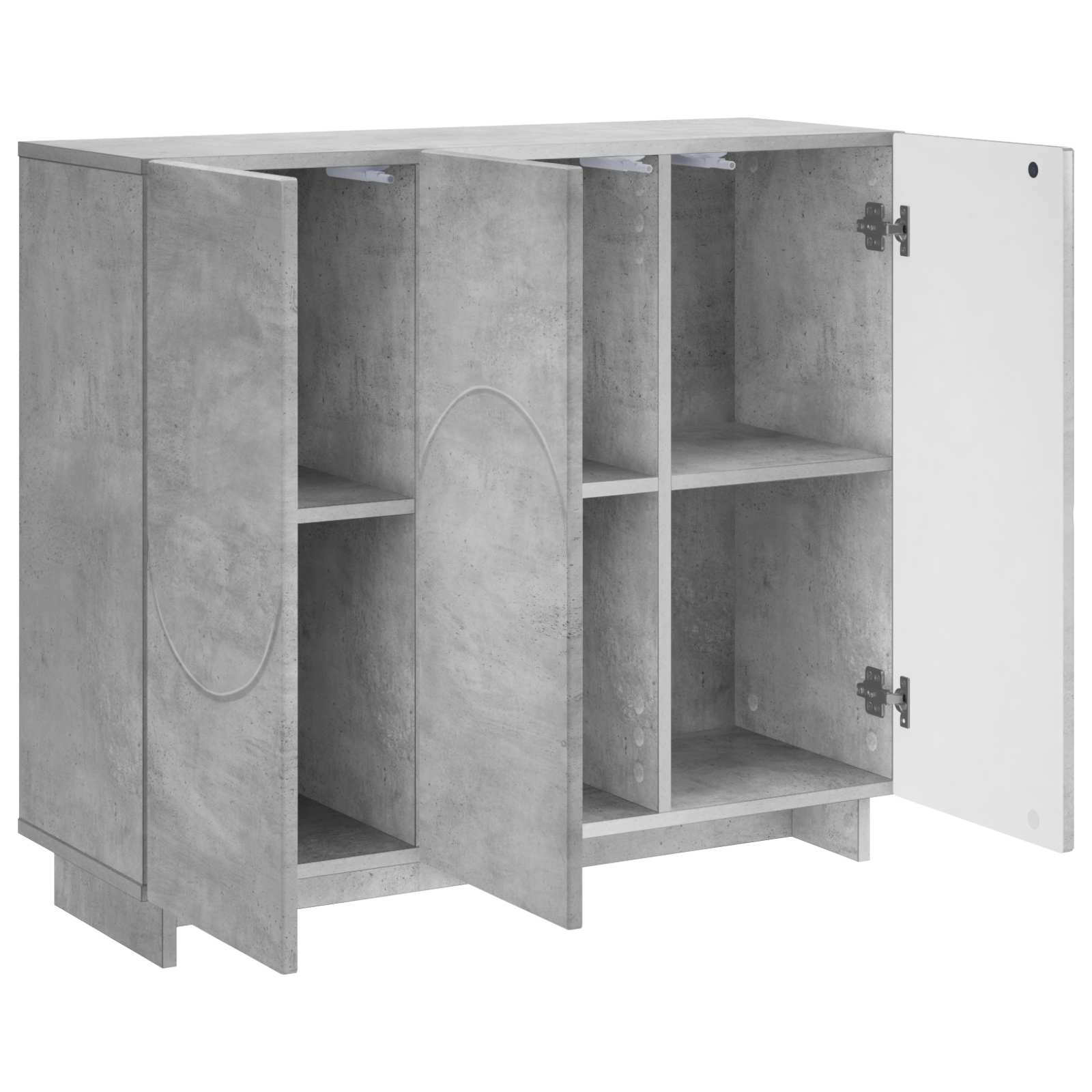 Kummut Betoonhall 85.5 x 31 x 75 cm Tehispuit