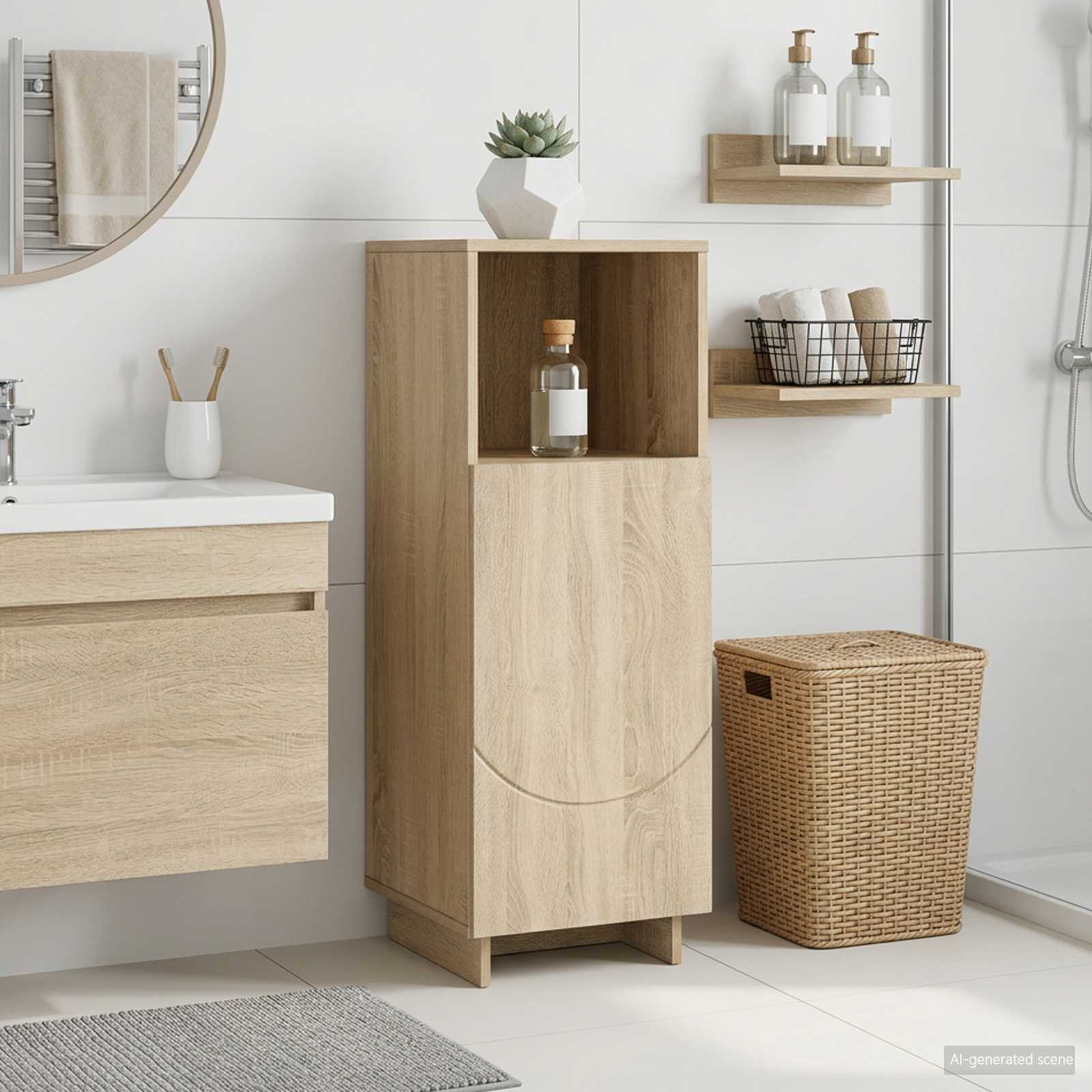 Vannitoakapp Sonoma tamm 36.5 x 38 x 95 cm Tehispuit
