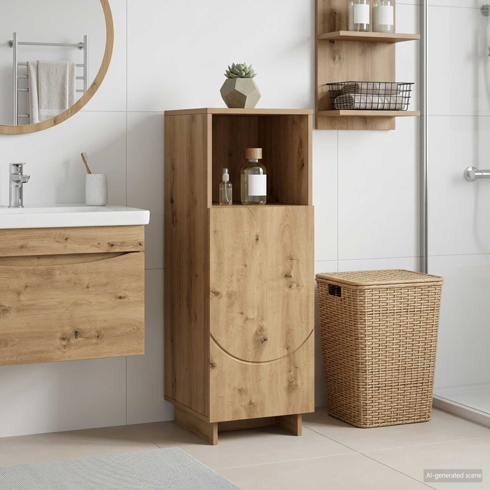 Vannitoakapp Artisan tamm 36.5 x 38 x 95 cm Tehispuit