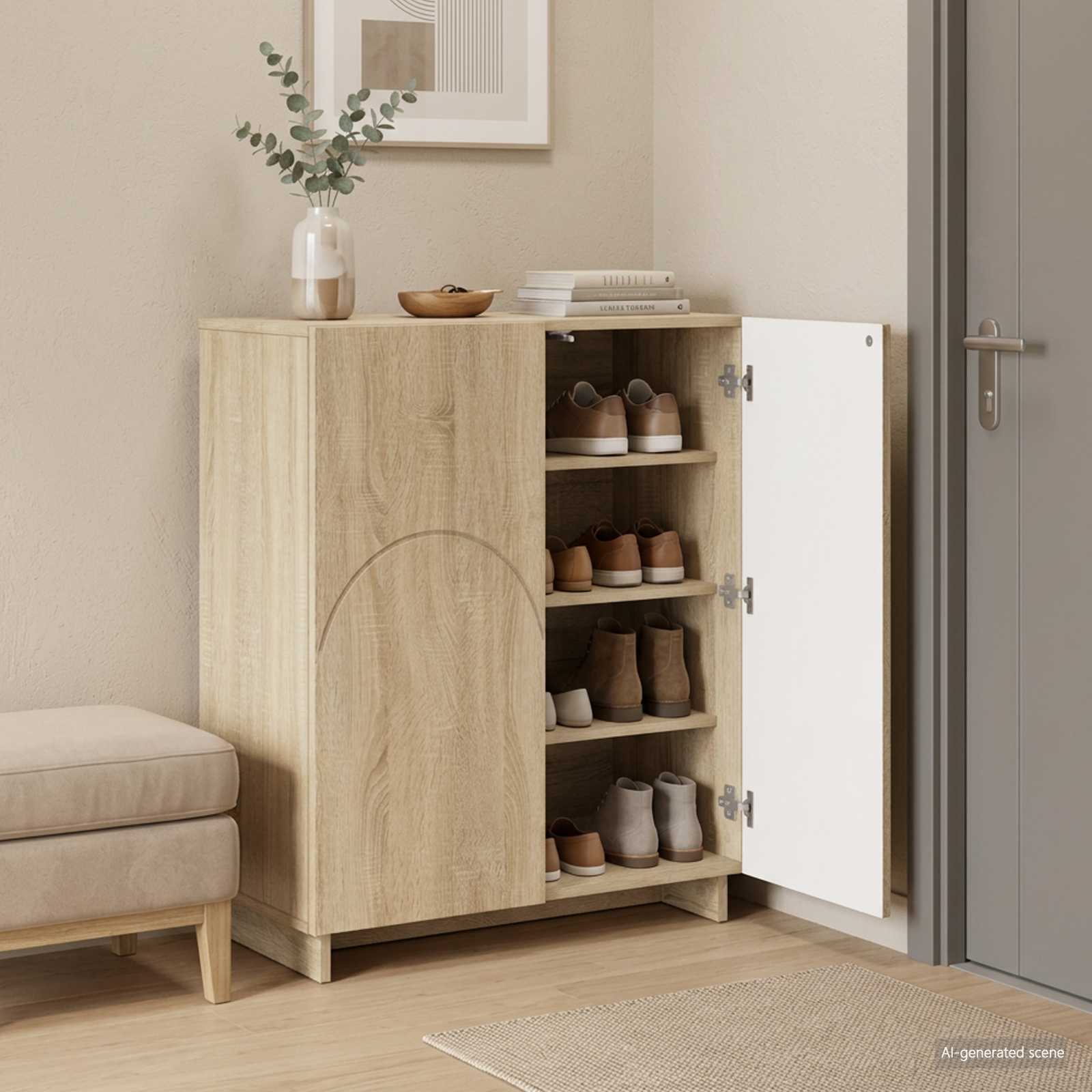 Jalatsikapp 73 x 38 x 87,5 cm Tehispuit Sonoma tamm