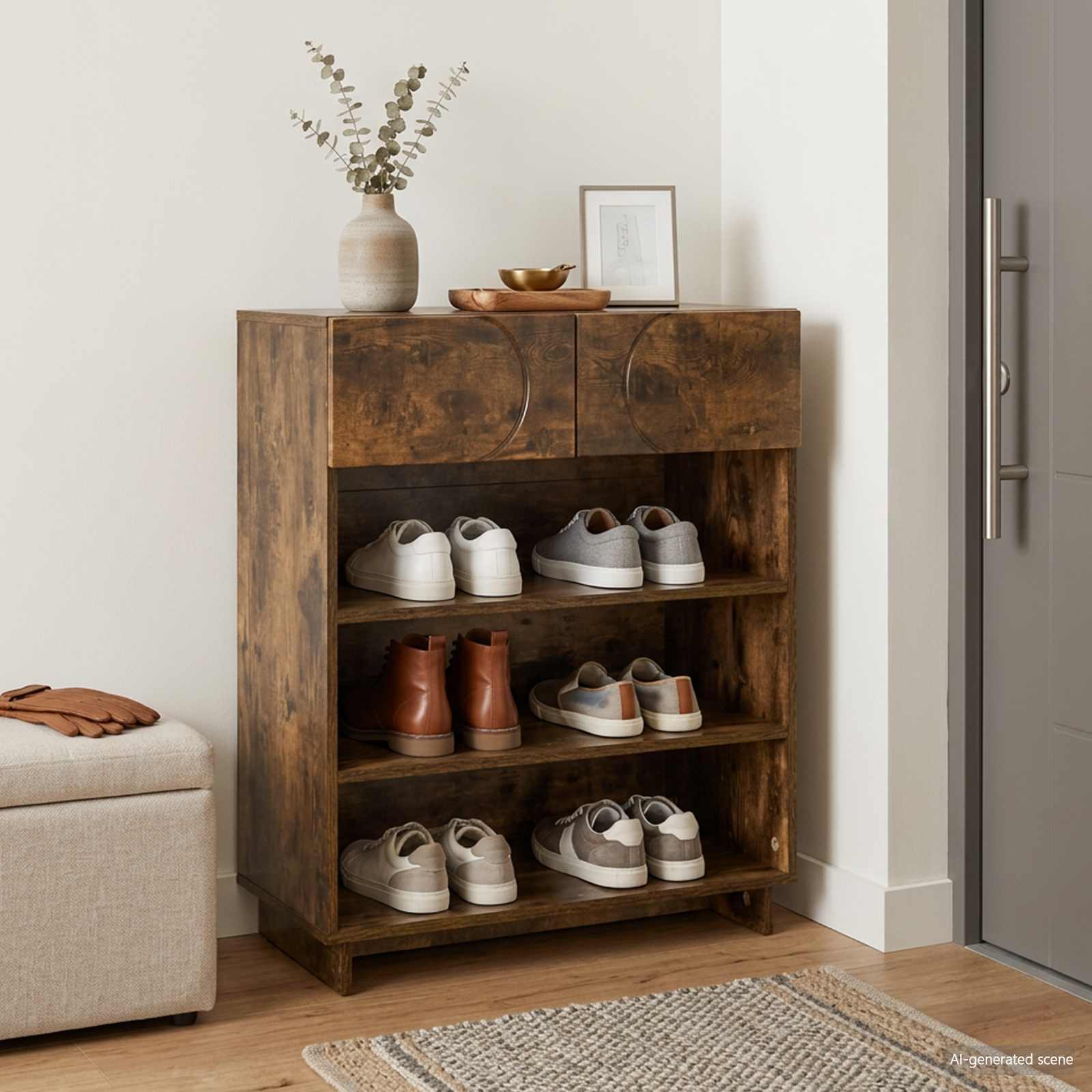 Kingakapp 73 x 38 x 87,5 cm Töödeldud puit Suitsutatud tamm