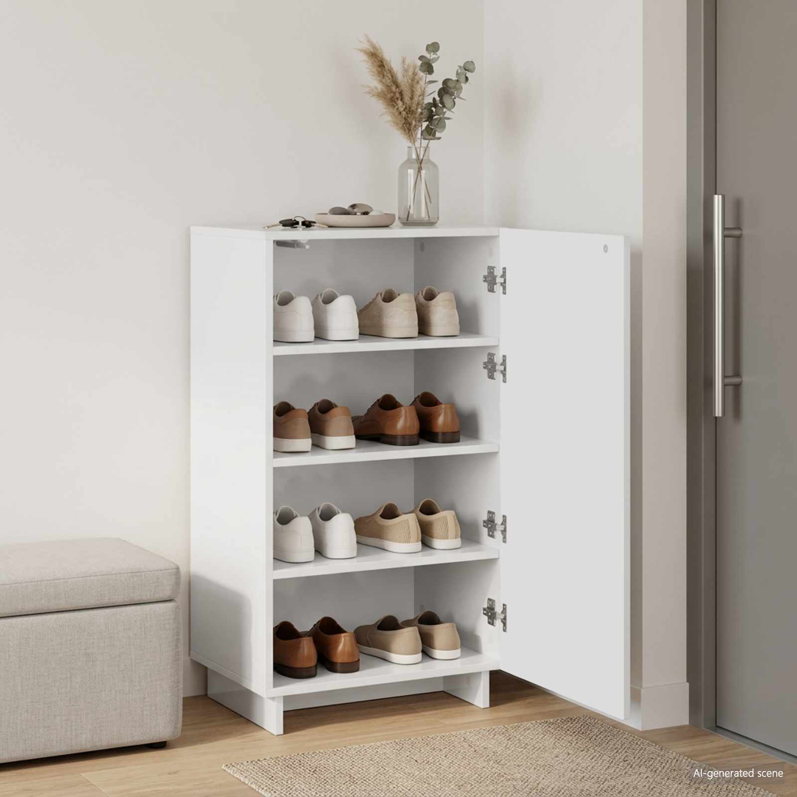 Kingakapp 48 x 38 x 87,5 cm töödeldud puit Valge