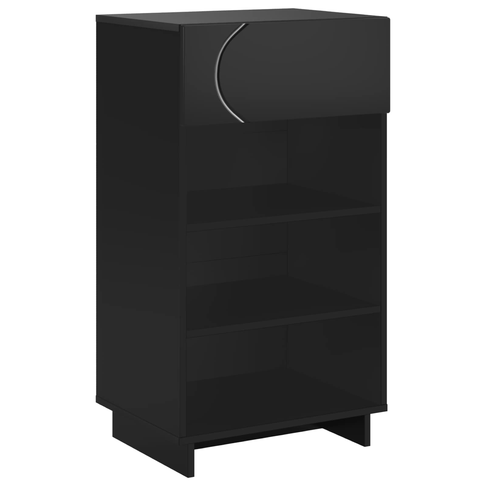 Jalatsikapp 48 x 38 x 87,5 cm Töödeldud puit Must