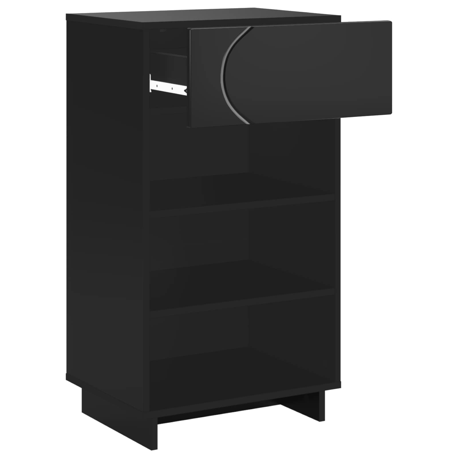 Jalatsikapp 48 x 38 x 87,5 cm Töödeldud puit Must