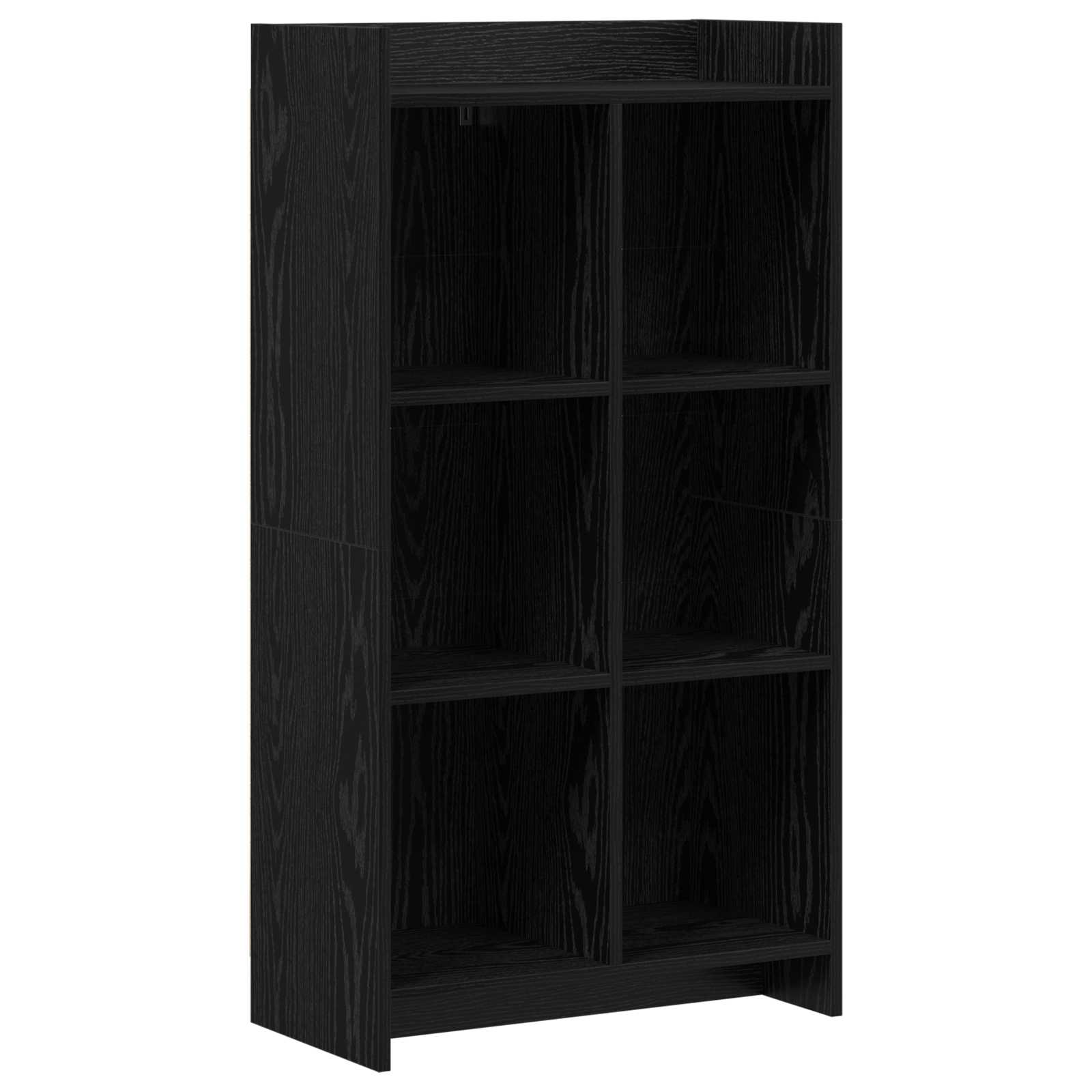 Raamatukapp Must tamm 59 x 30 x 111 cm Tehispuit