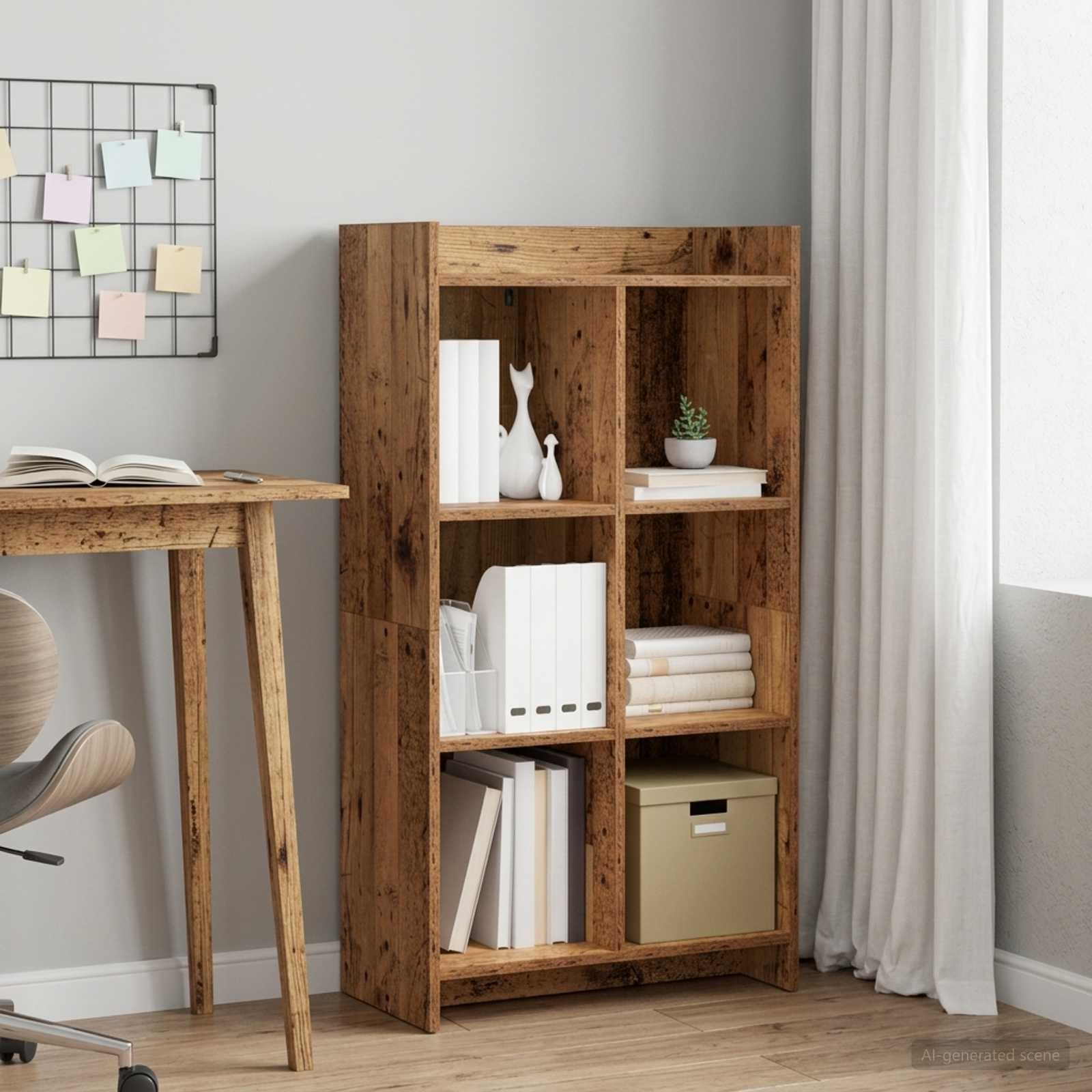 Raamatukapp Vana puit 59 x 30 x 111 cm Tehispuit
