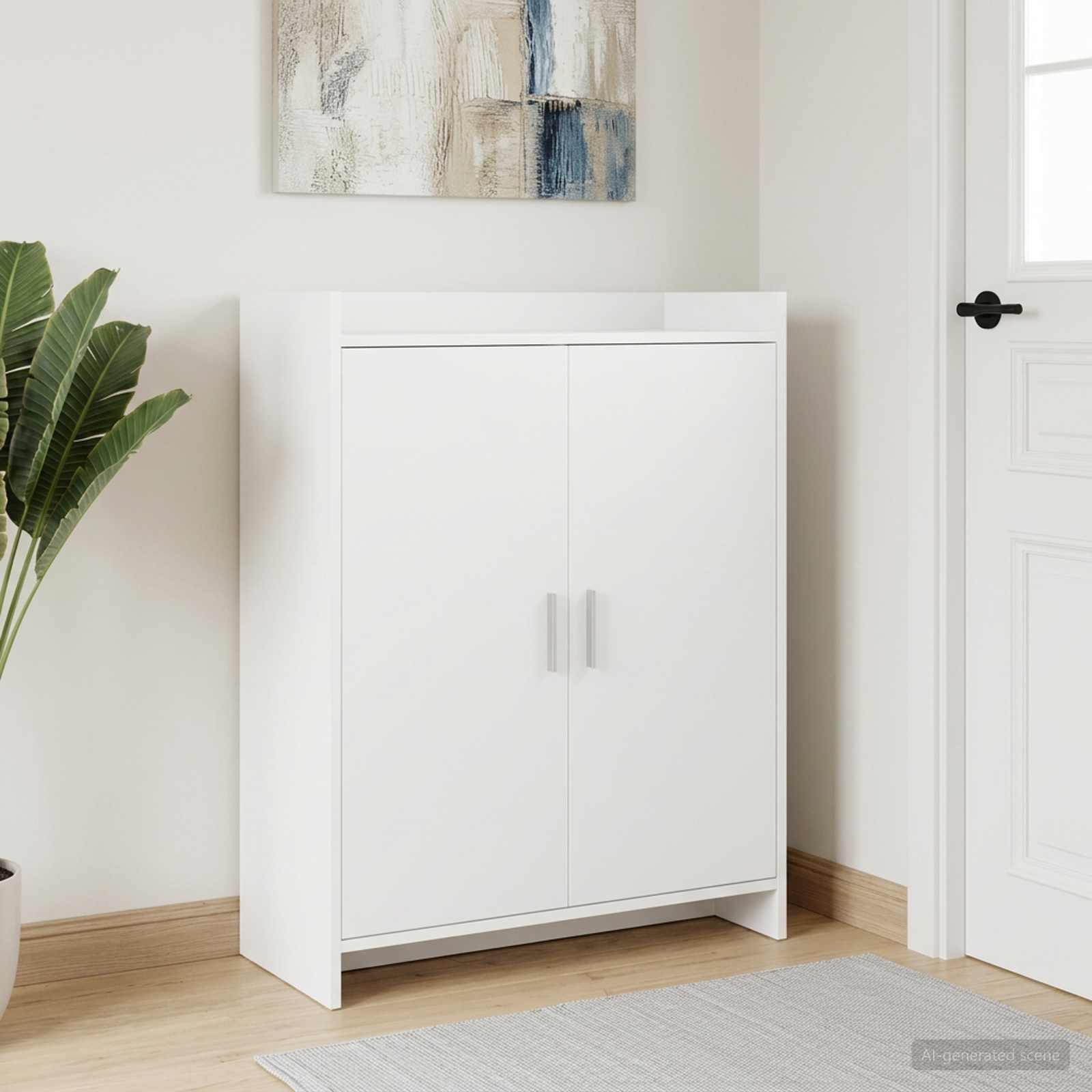 Kinga kapp ladustamisega Valge 73,5 x 36 x 92 cm Tehispuit