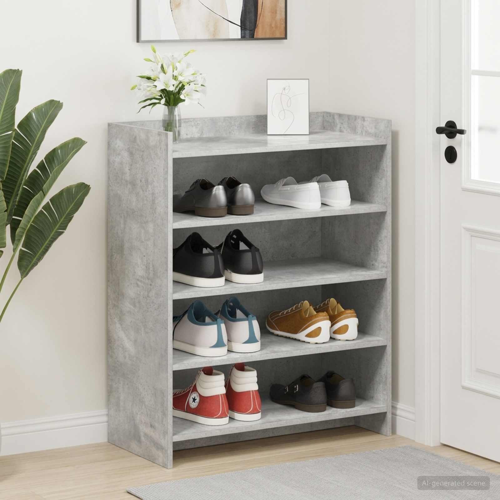 Kinga kapp ladustamisega Betoonhall 73,5 x 36 x 92 cm Tehispuit