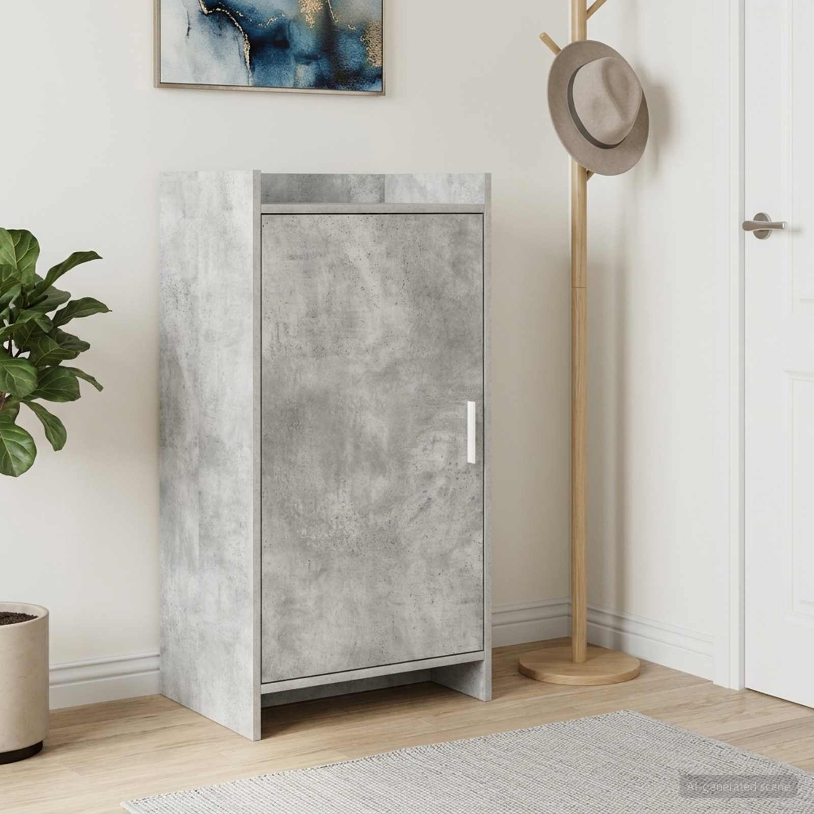 Kinga kapp ladustamisega Betoonhall 48 x 36 x 92 cm Tehispuit