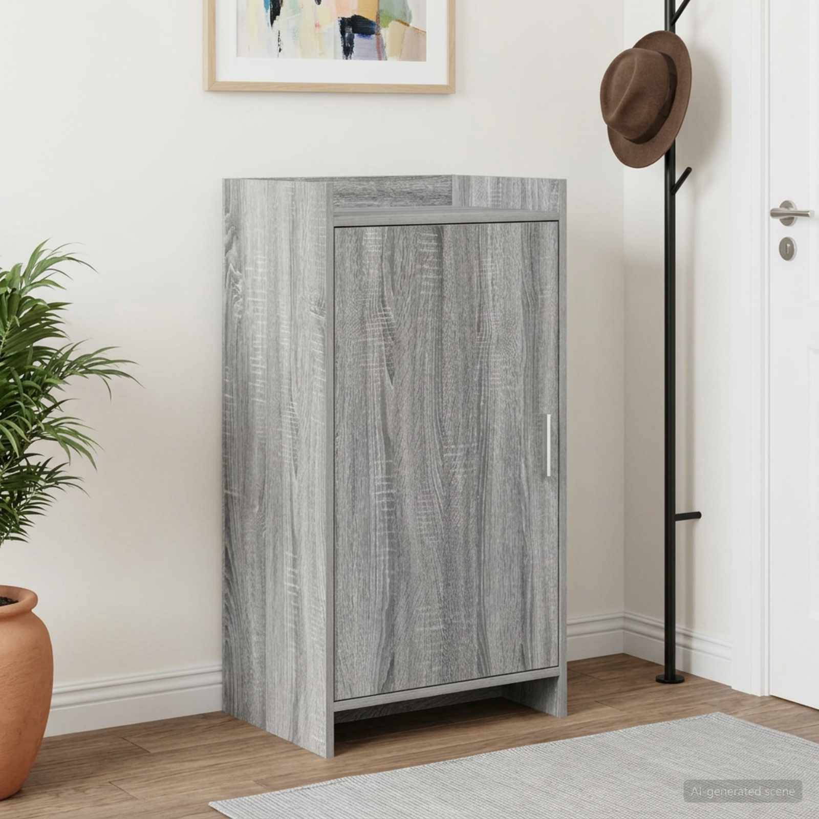 Kinga kapp ladustamisega Hall Sonoma 48 x 36 x 92 cm Tehispuit