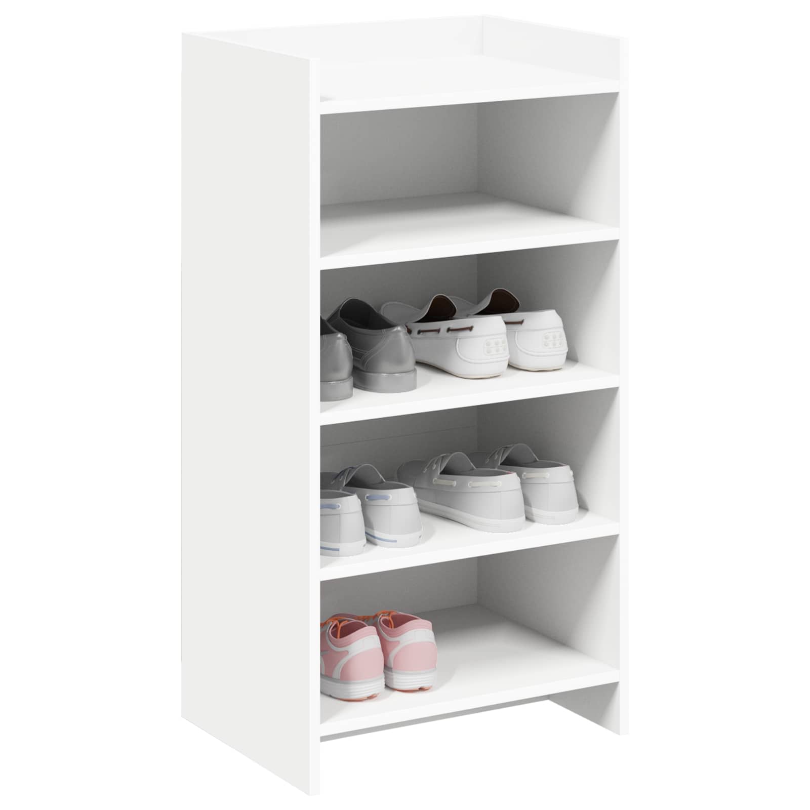 Kinga kapp ladustamisega Valge 48 x 36 x 92 cm Tehispuit
