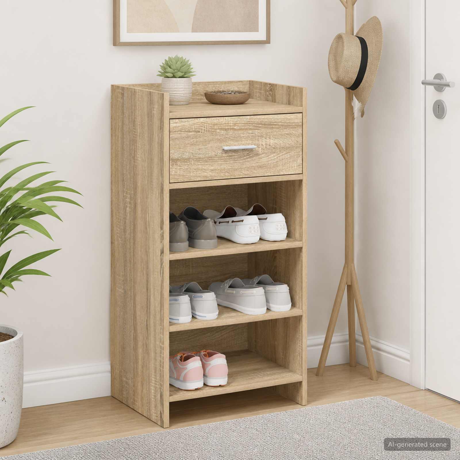 Kinga kapp sahtliga Sonoma tamm 48 x 36 x 92 cm Tehispuit