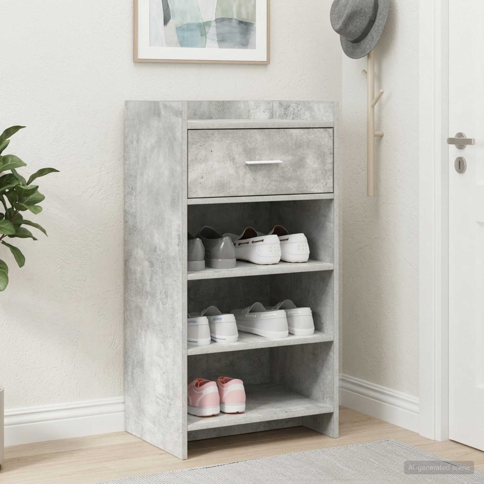Kinga kapp sahtliga Betoonhall 48 x 36 x 92 cm Tehispuit