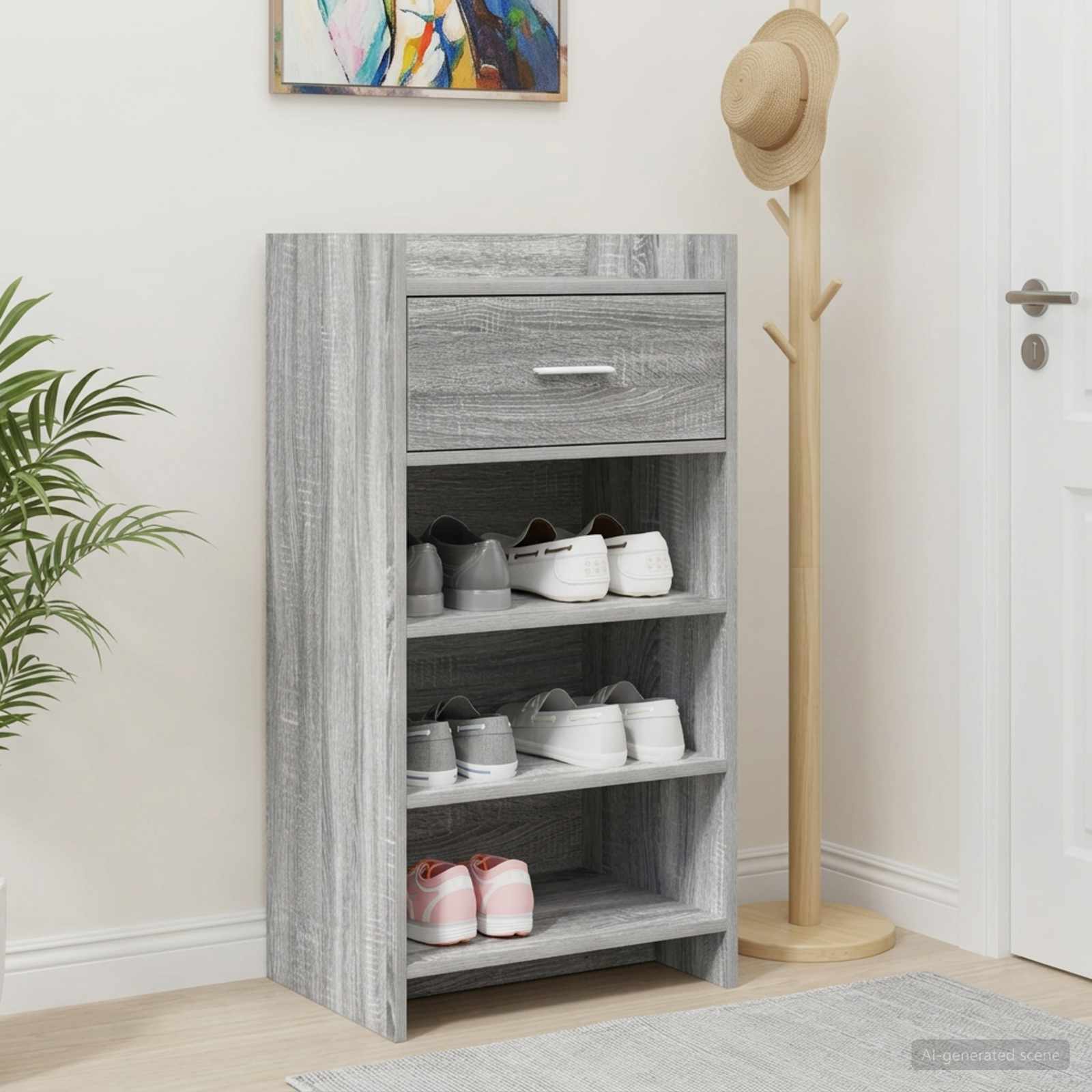 Kinga kapp sahtliga Hall Sonoma 48 x 36 x 92 cm Tehispuit