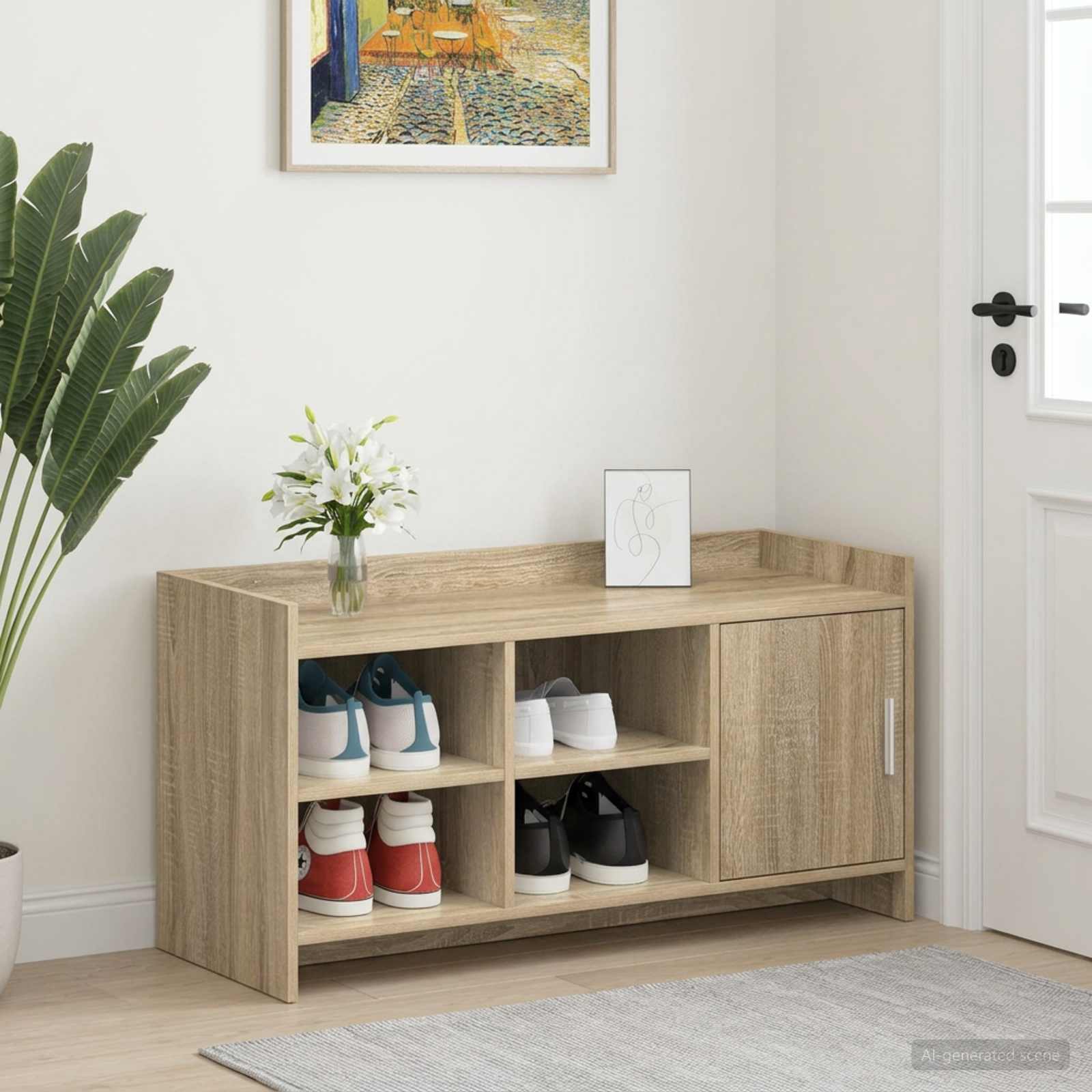 Kinga kapp uksega Sonoma tamm 100 x 39,5 x 51 cm Tehispuit
