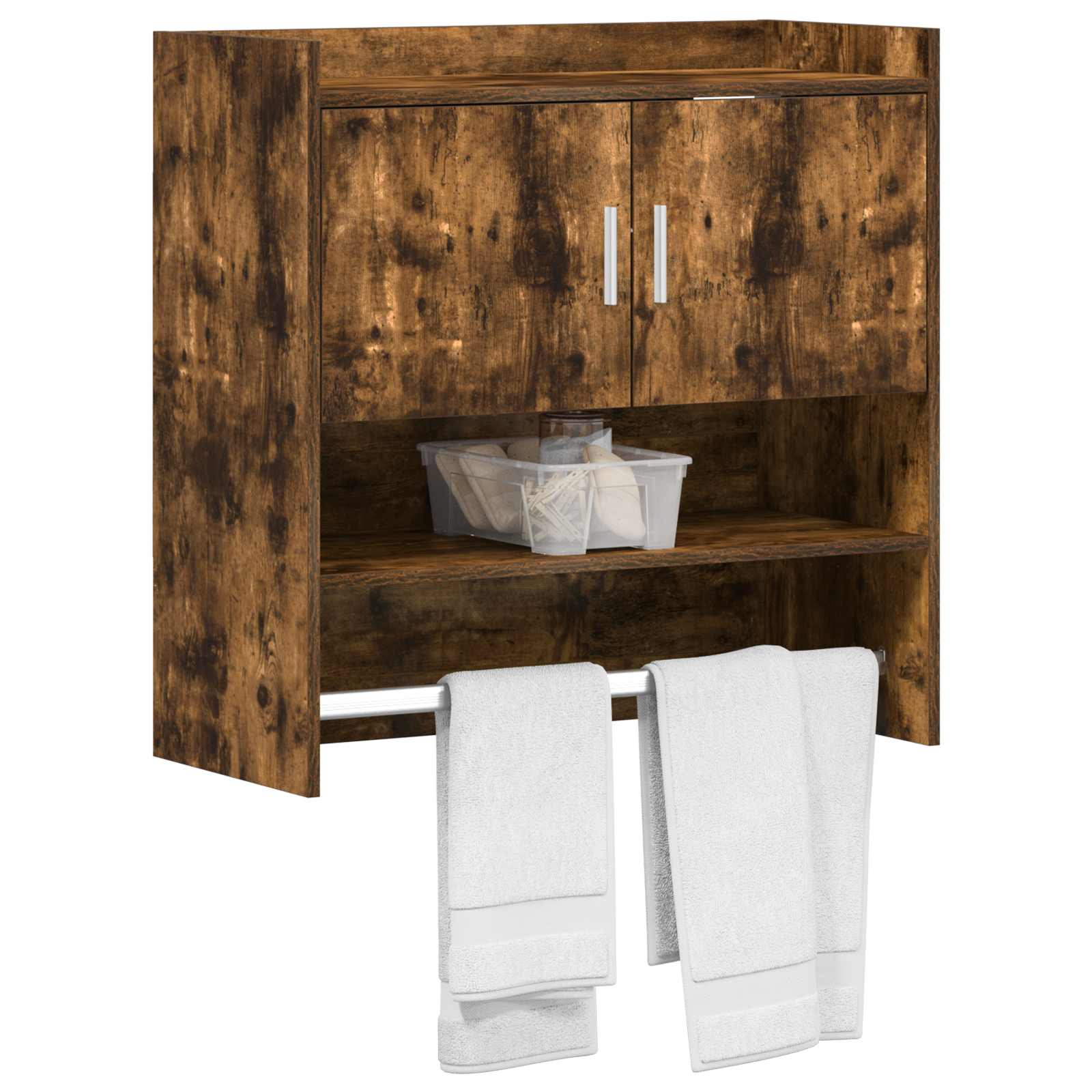 Seinariiul Seinale kinnitav Suitsutatud tamm 80 x 36 x 80 cm