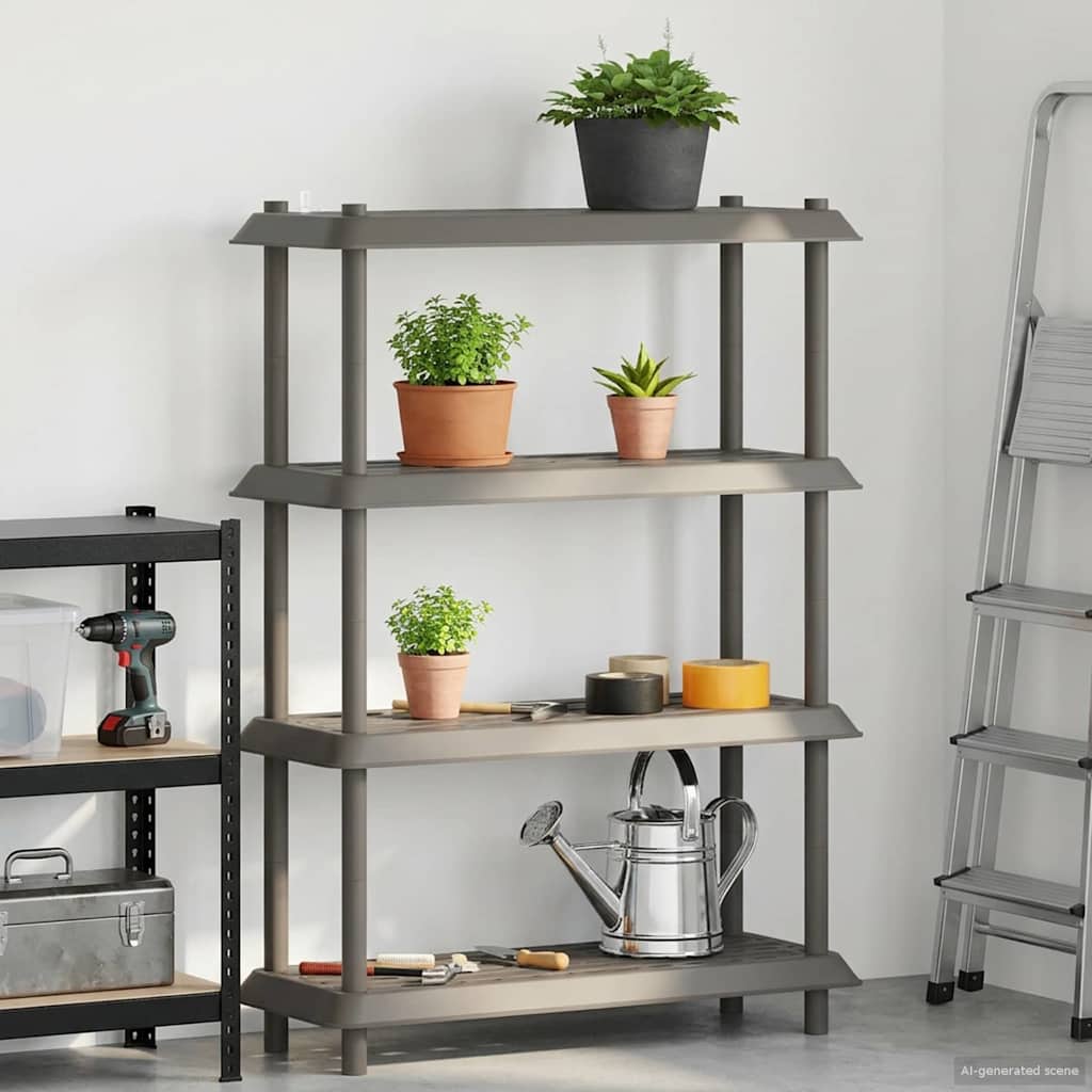 Riiulikomplekt 4 tasandit 100 x 40 x 136,5 cm PP Helehall