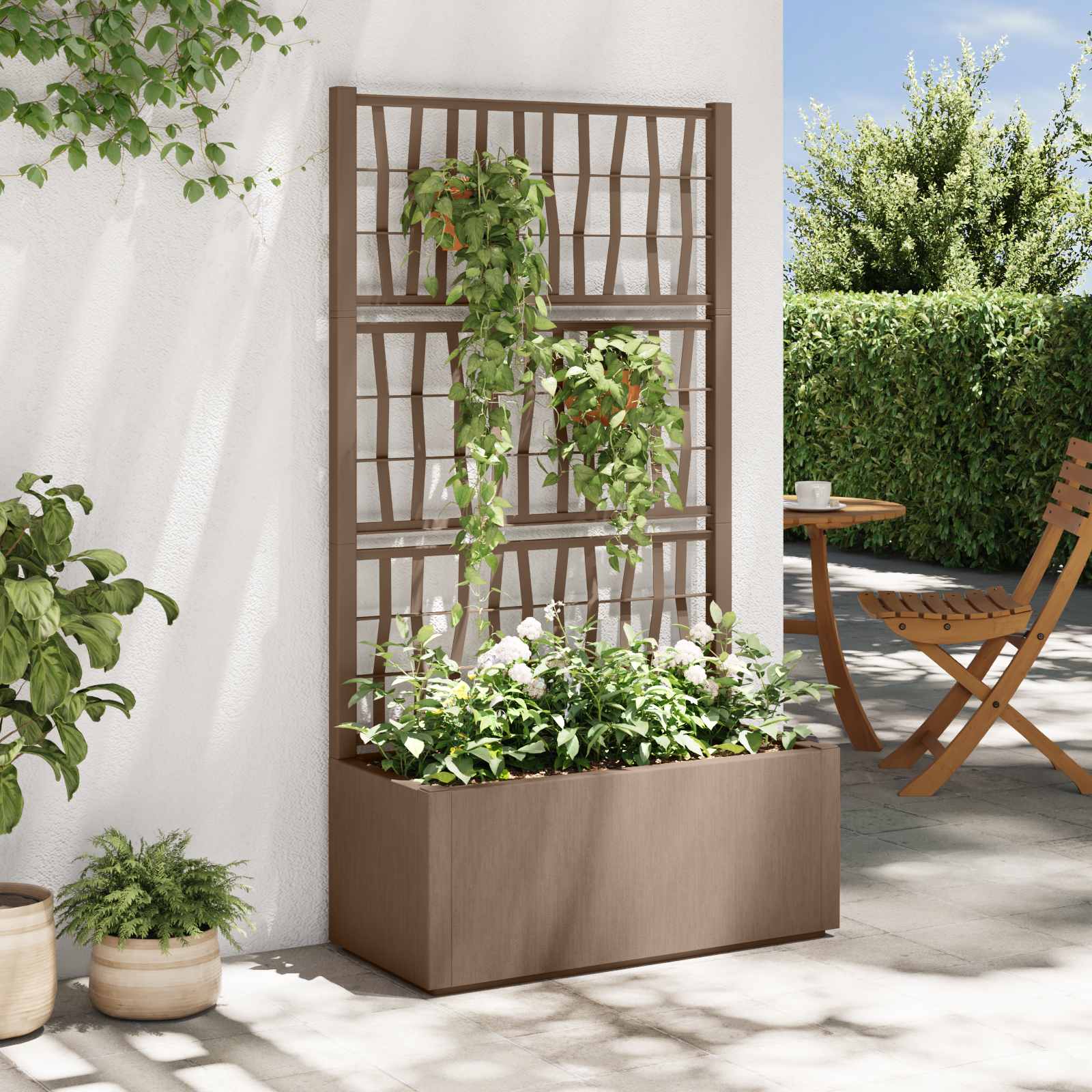Aianduk trellisega Pruun 80 x 36 x 140 cm PP