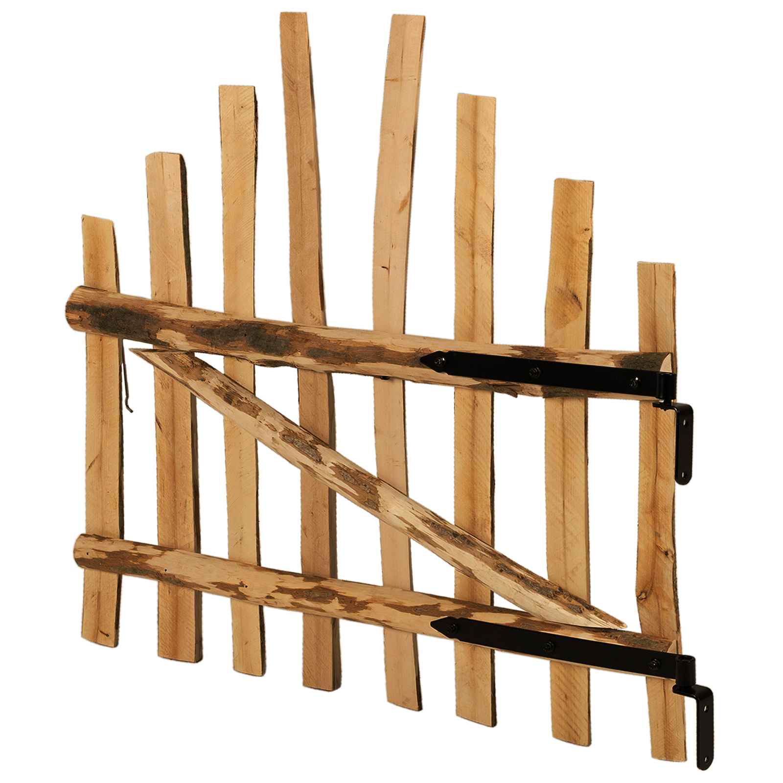 Kaareline aiavärav 100 x 90 cm Imprigneeritud pähklipuud Pruun