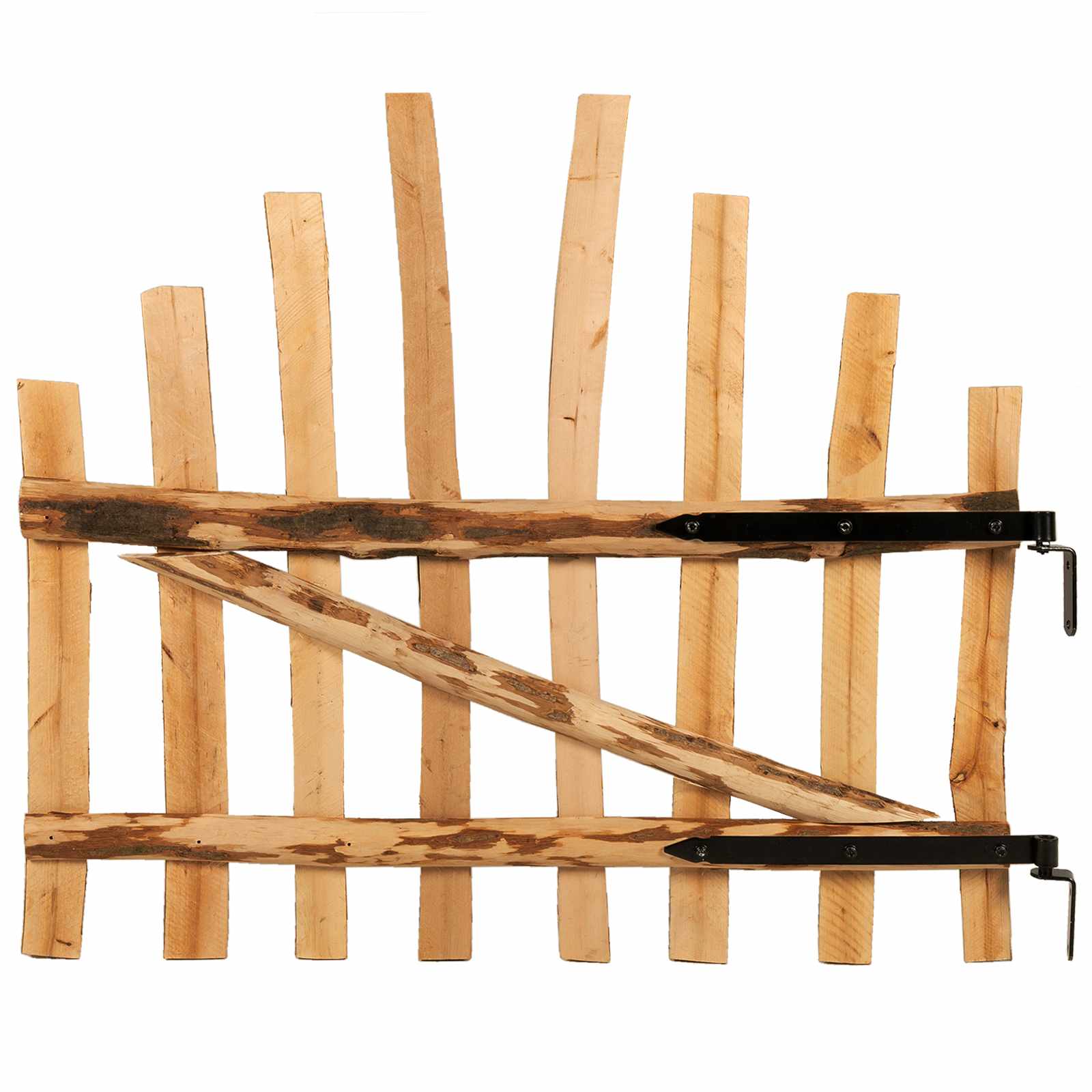 Kaareline aiavärav 100 x 90 cm Imprigneeritud pähklipuud Pruun