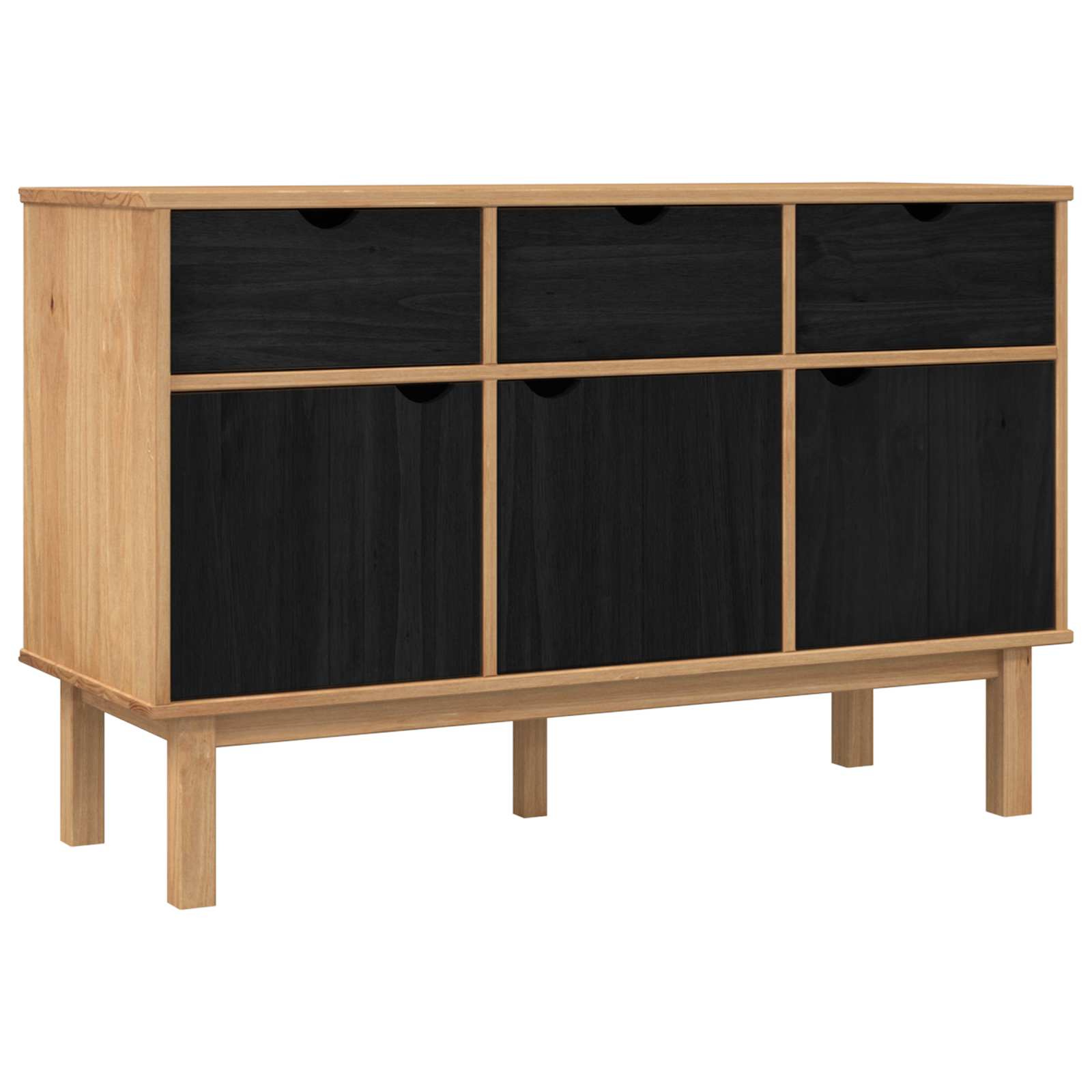 Kummut OTTA Pruun ja must 114 x 43 x 73,5 cm