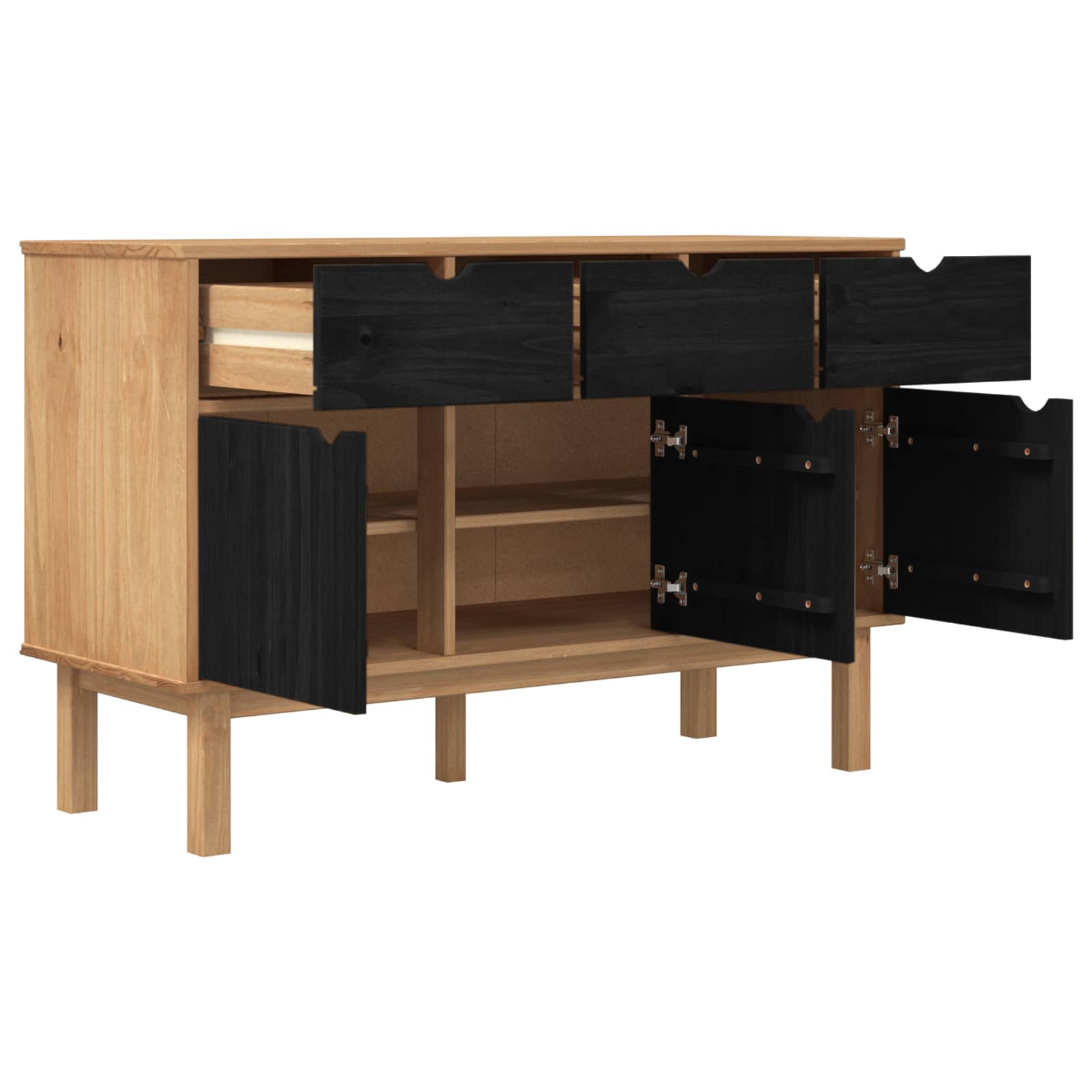 Kummut OTTA Pruun ja must 114 x 43 x 73,5 cm