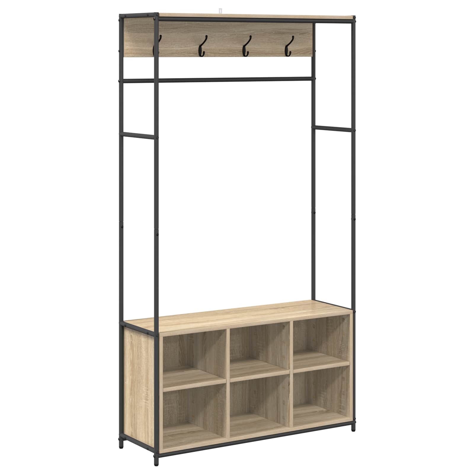 Riidenagi koos kingahoidjaga Sonoma tamm 100 x 32 x 180,5 cm