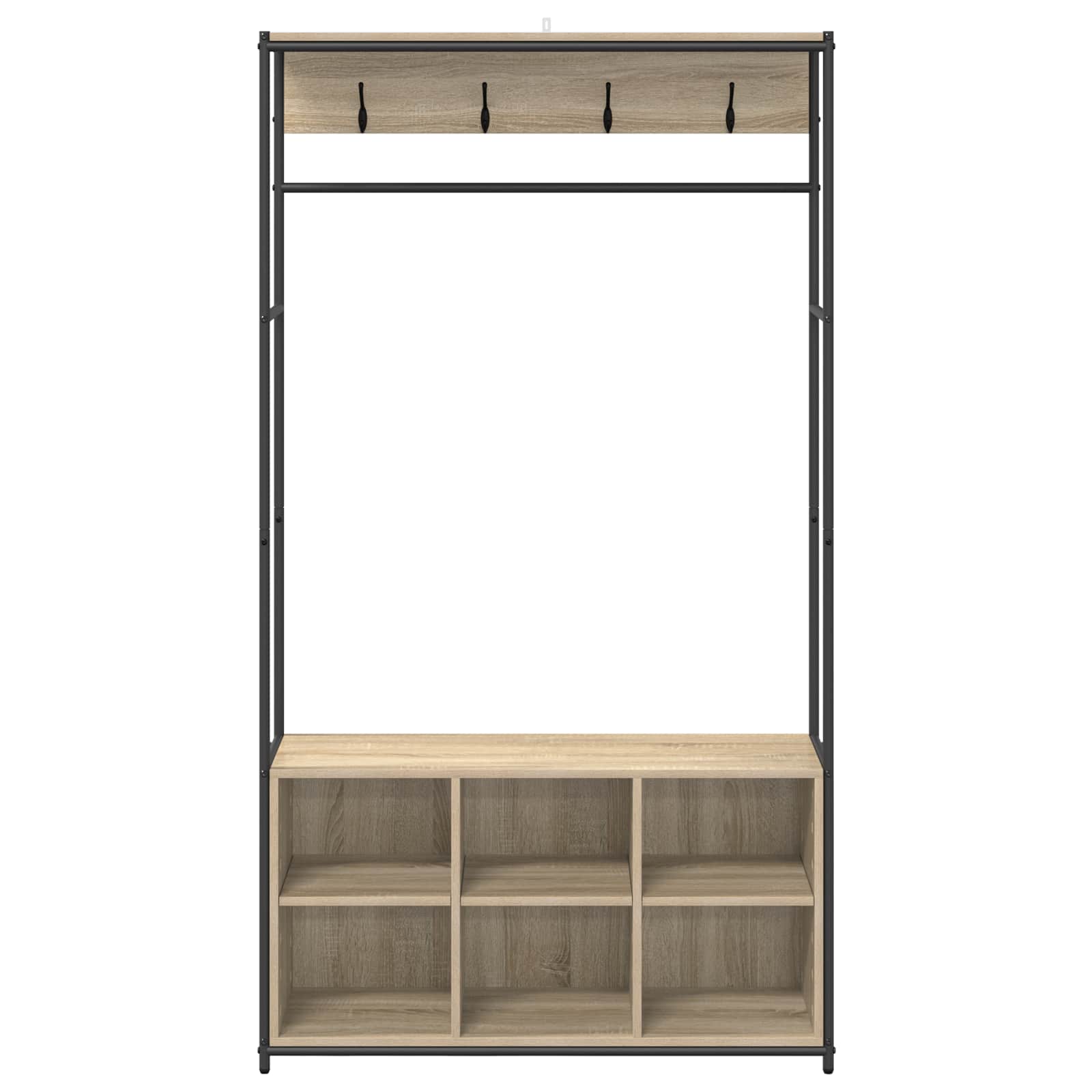 Riidenagi koos kingahoidjaga Sonoma tamm 100 x 32 x 180,5 cm