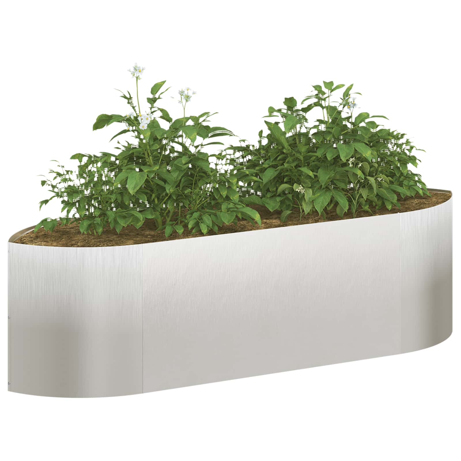 Tõstetud Aiapeenar Roostevaba teras 140 x 40 x 40 cm Teras