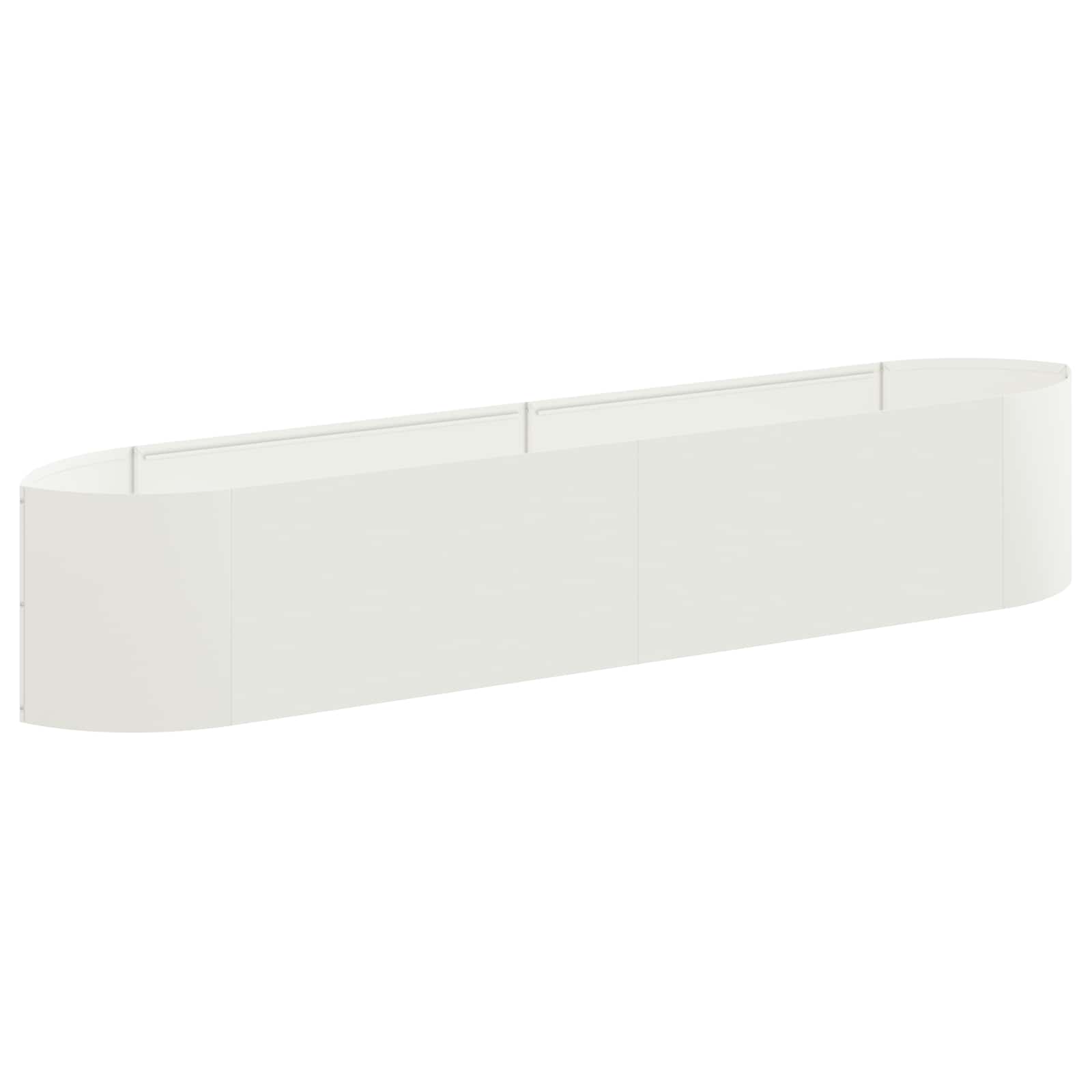 Tõstetud Aiapeenar Valge 220 x 40 x 40 cm Teras