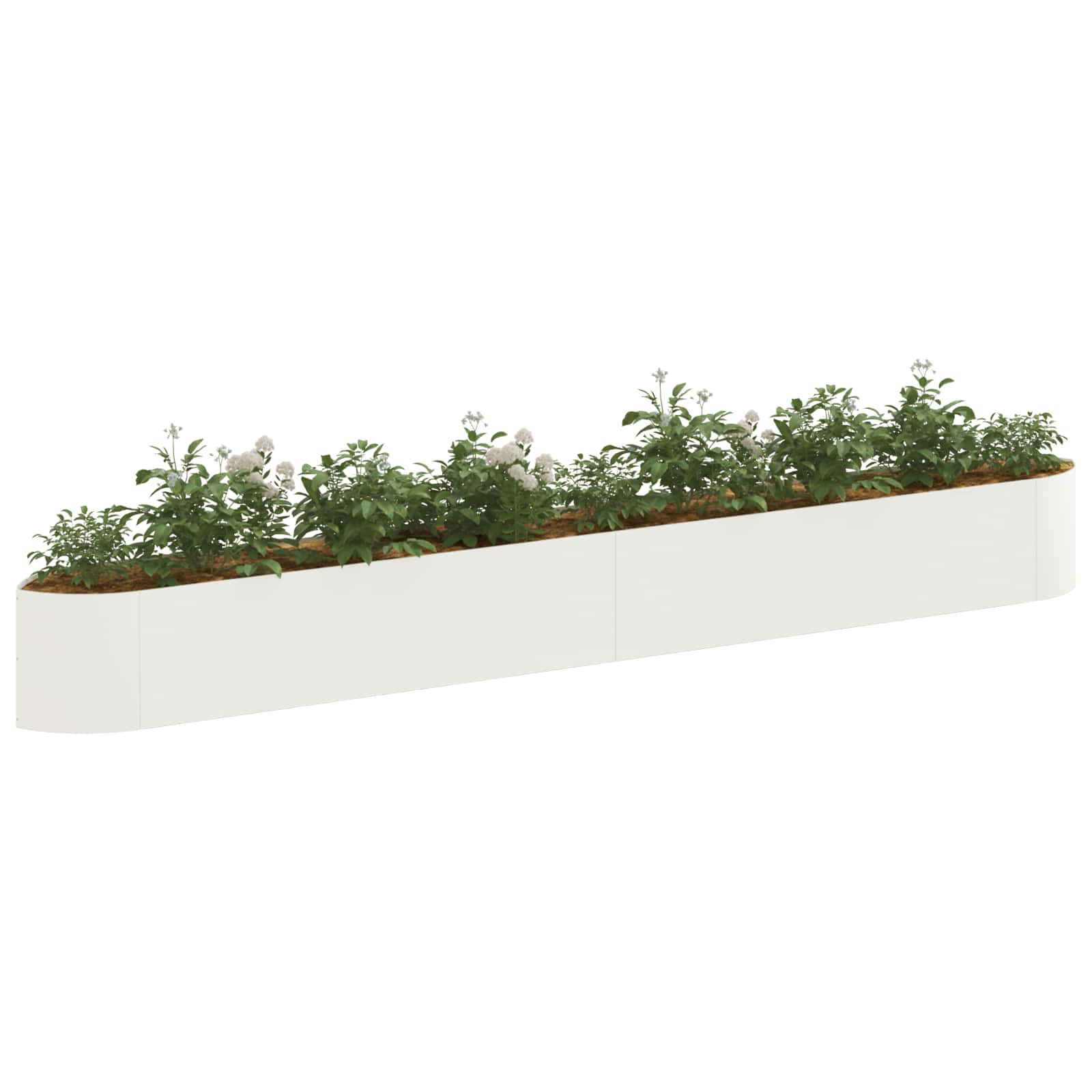 Tõstetud Aiapeenar Valge 380 x 40 x 40 cm Teras