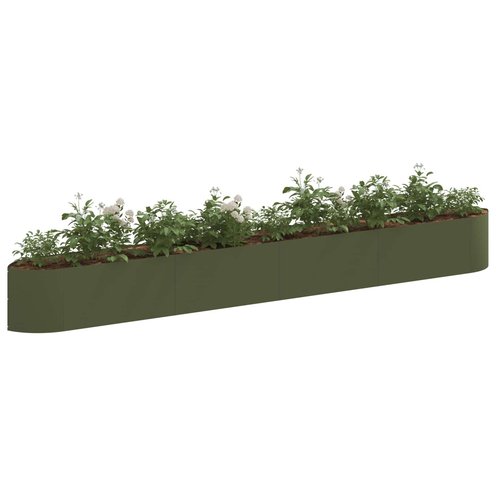 Tõstetud Aiapeenar Oliiviroheline 380 x 40 x 40 cm Teras