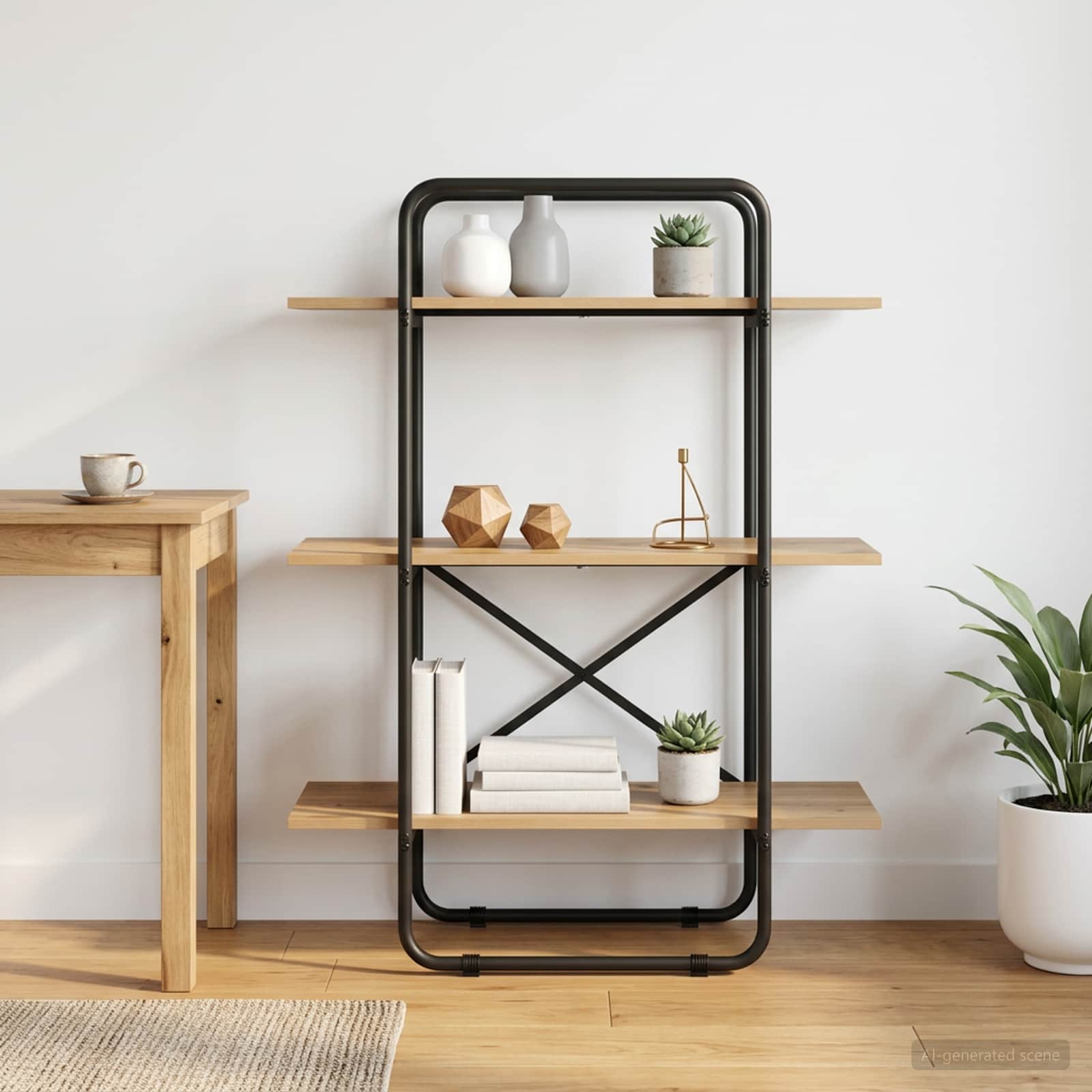 Raamatukapp 3 tasandit 60 x 35 x 105 cm PB Artisan tamm