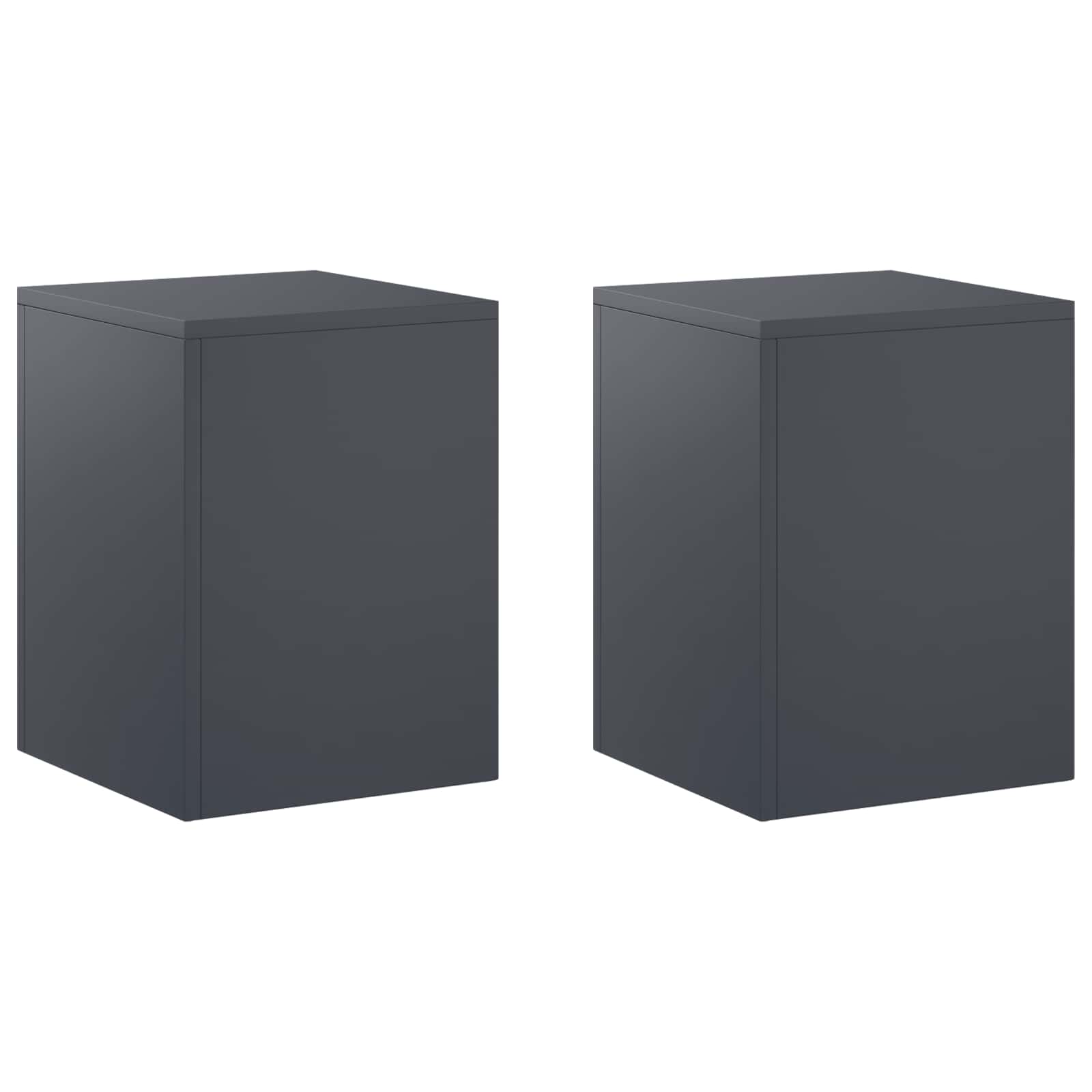 Taimede alus 2 pcs Antratsiit 30 x 30 x 40 cm Tsingitud teras