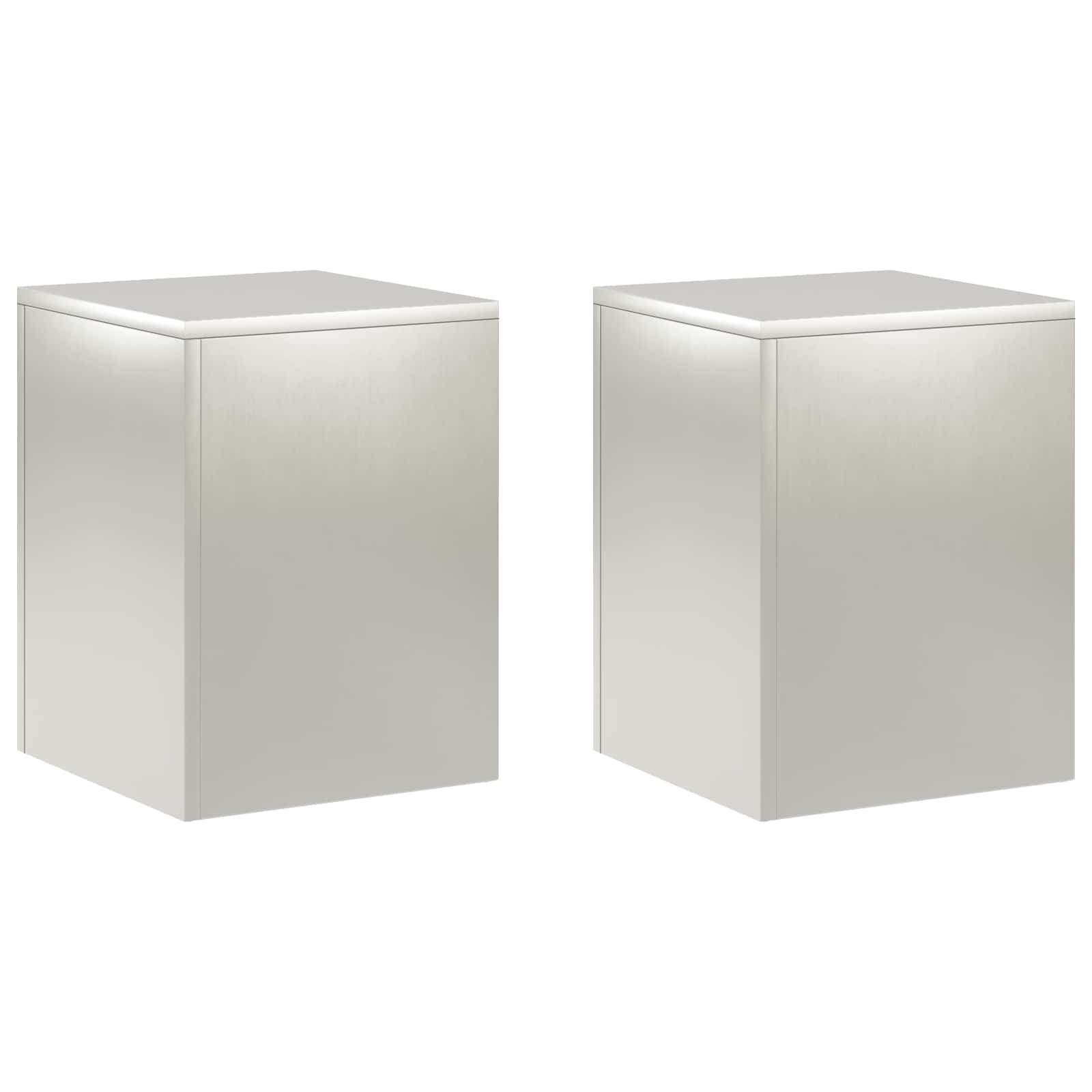 Taimede alus 2 pcs Hõbedane 30 x 30 x 40 cm Teras