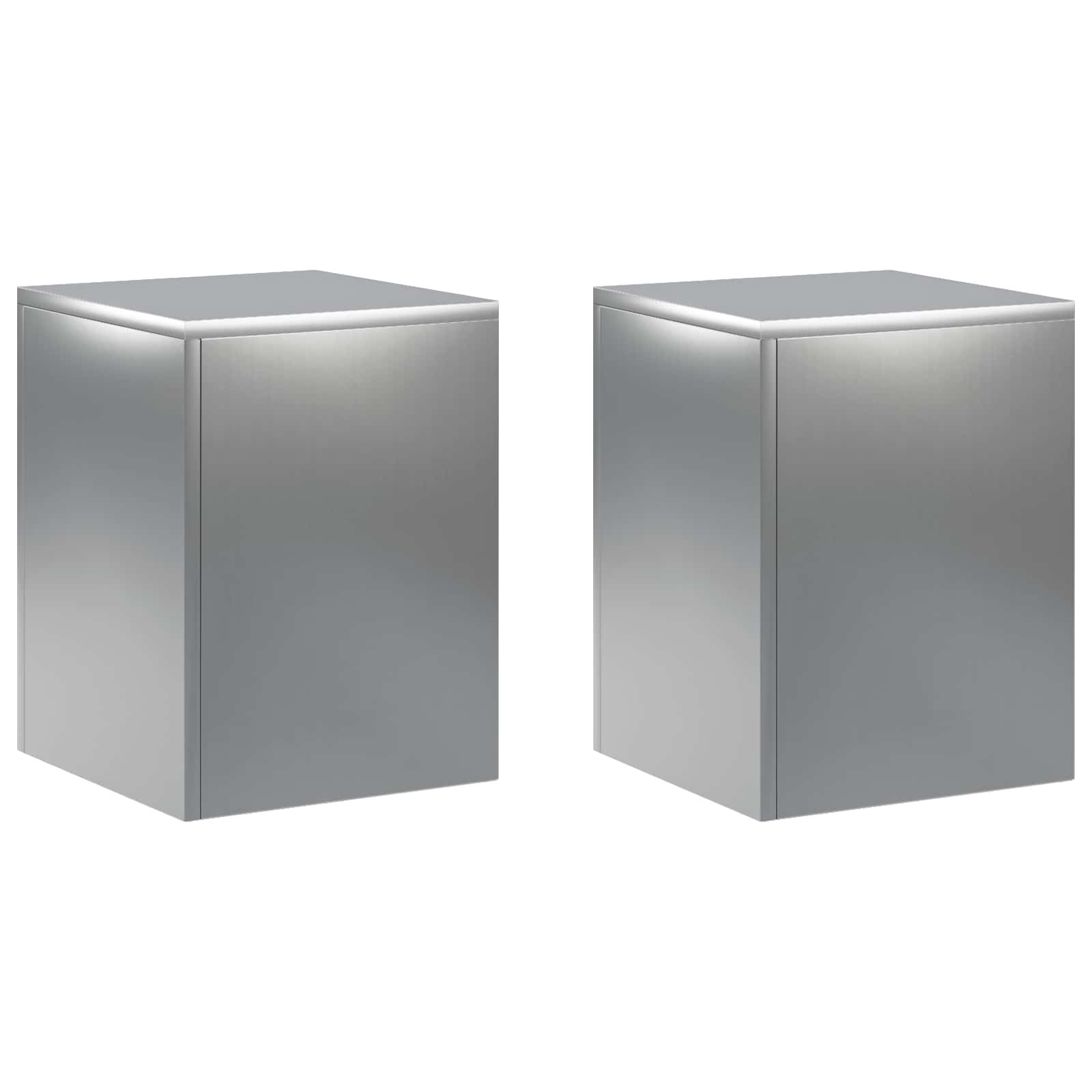 Taimede alus 2 pcs Hõbedane 30 x 30 x 40 cm Roostevaba teras