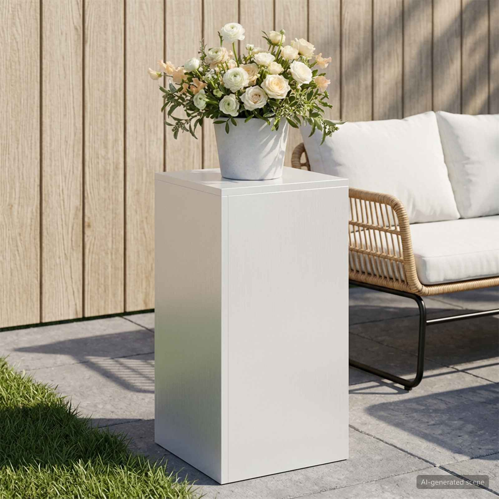 Taimede alus Valge 30 x 30 x 60 cm Teras