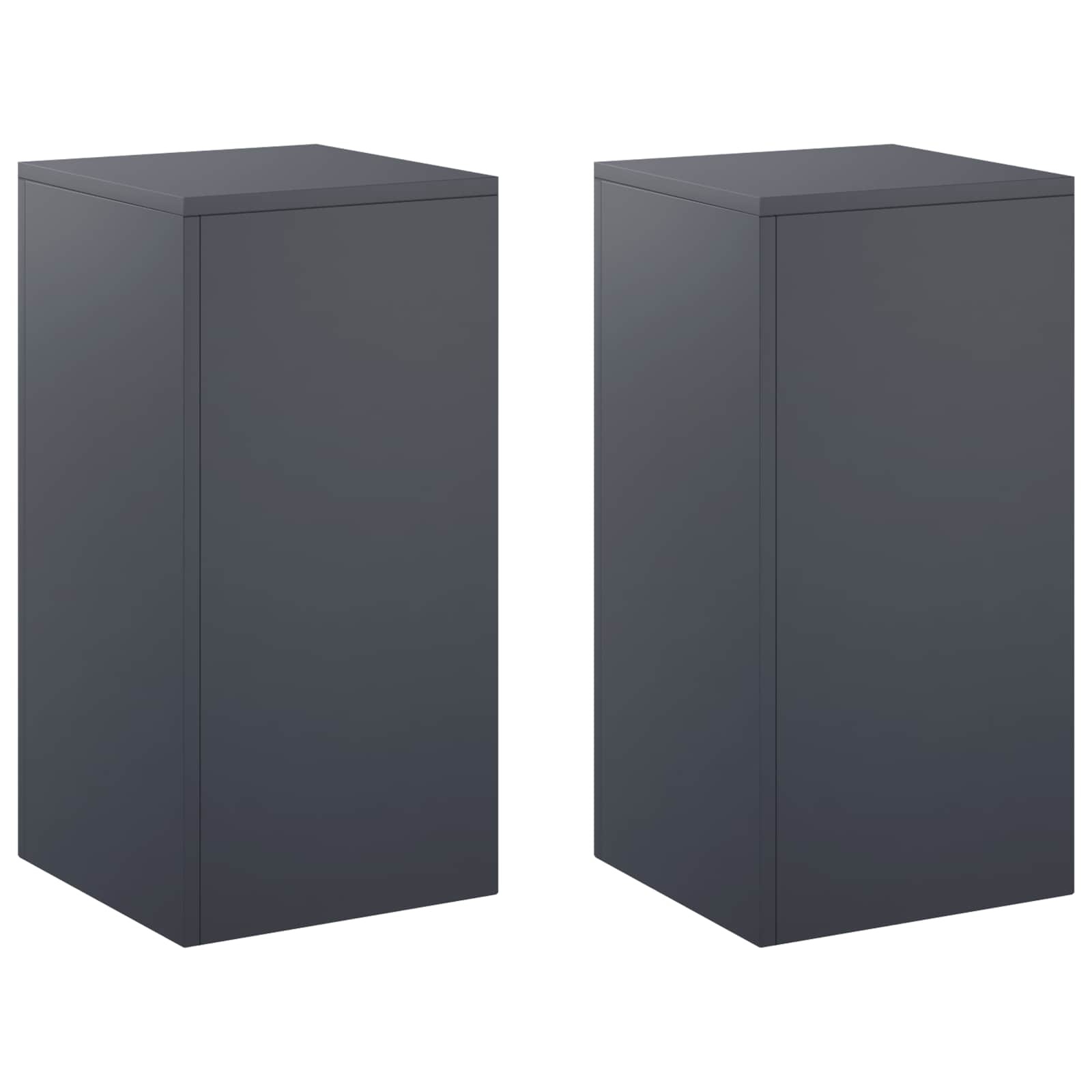 Taimede alus 2 pcs Antratsiit 30 x 30 x 60 cm Tsingitud teras