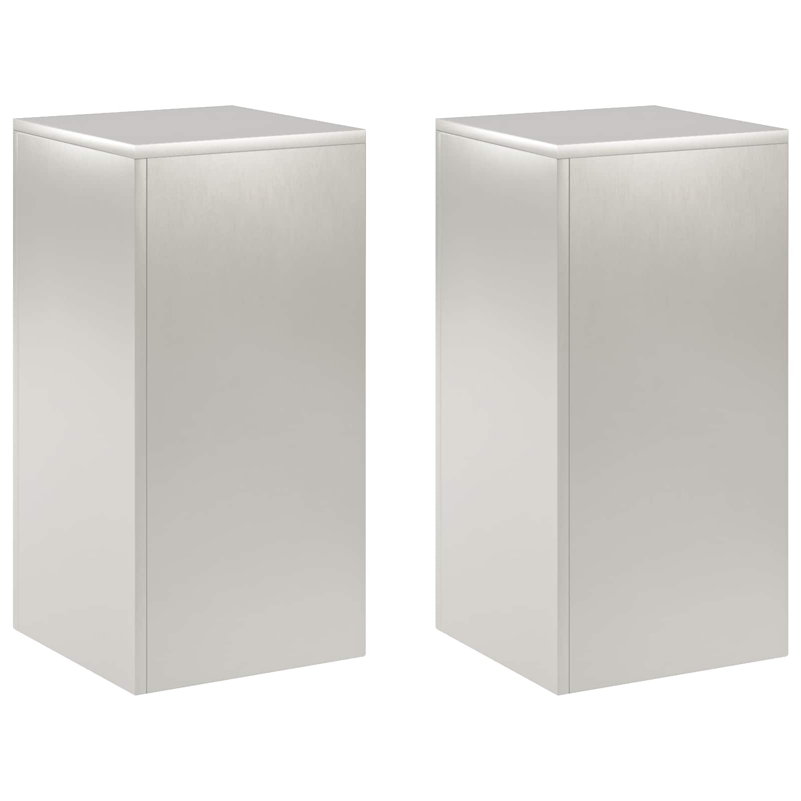 Taimede alus 2 pcs Hõbedane 30 x 30 x 60 cm Teras