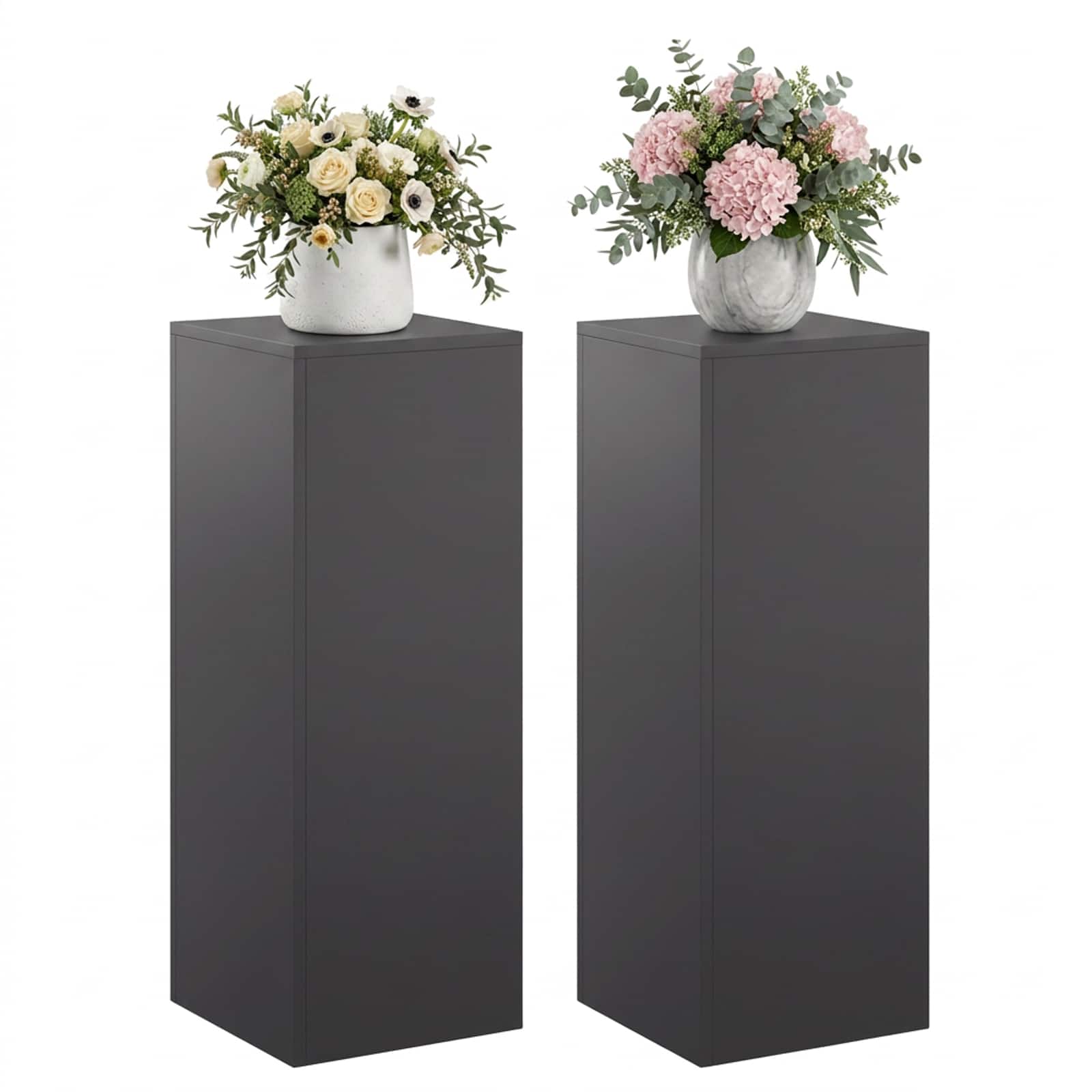 Taimede alus 2 pcs Must 30 x 30 x 80 cm Teras